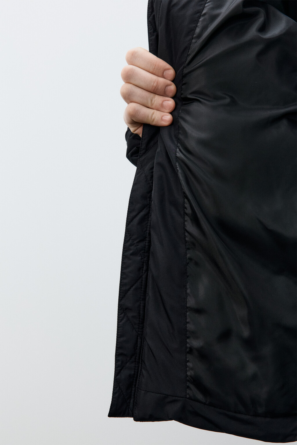 Куртка стеганая с капюшоном - цвет черный - 8