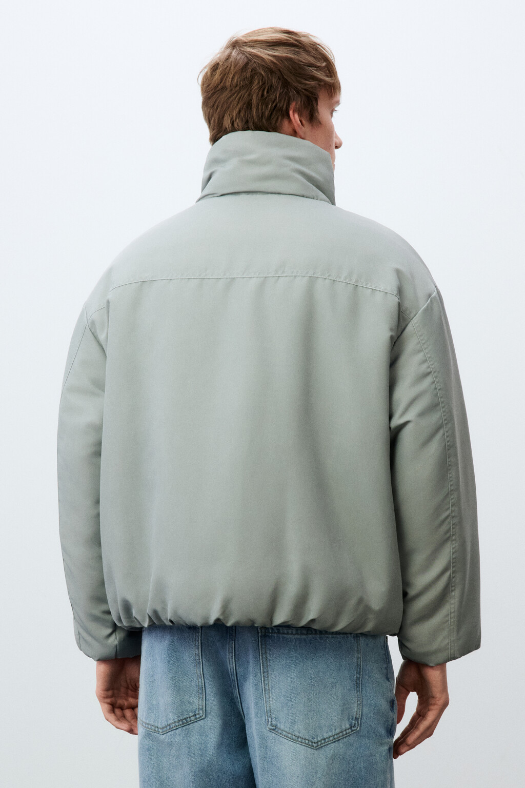 Куртка-бомбер с вареным эффектом - цвет серый - 3