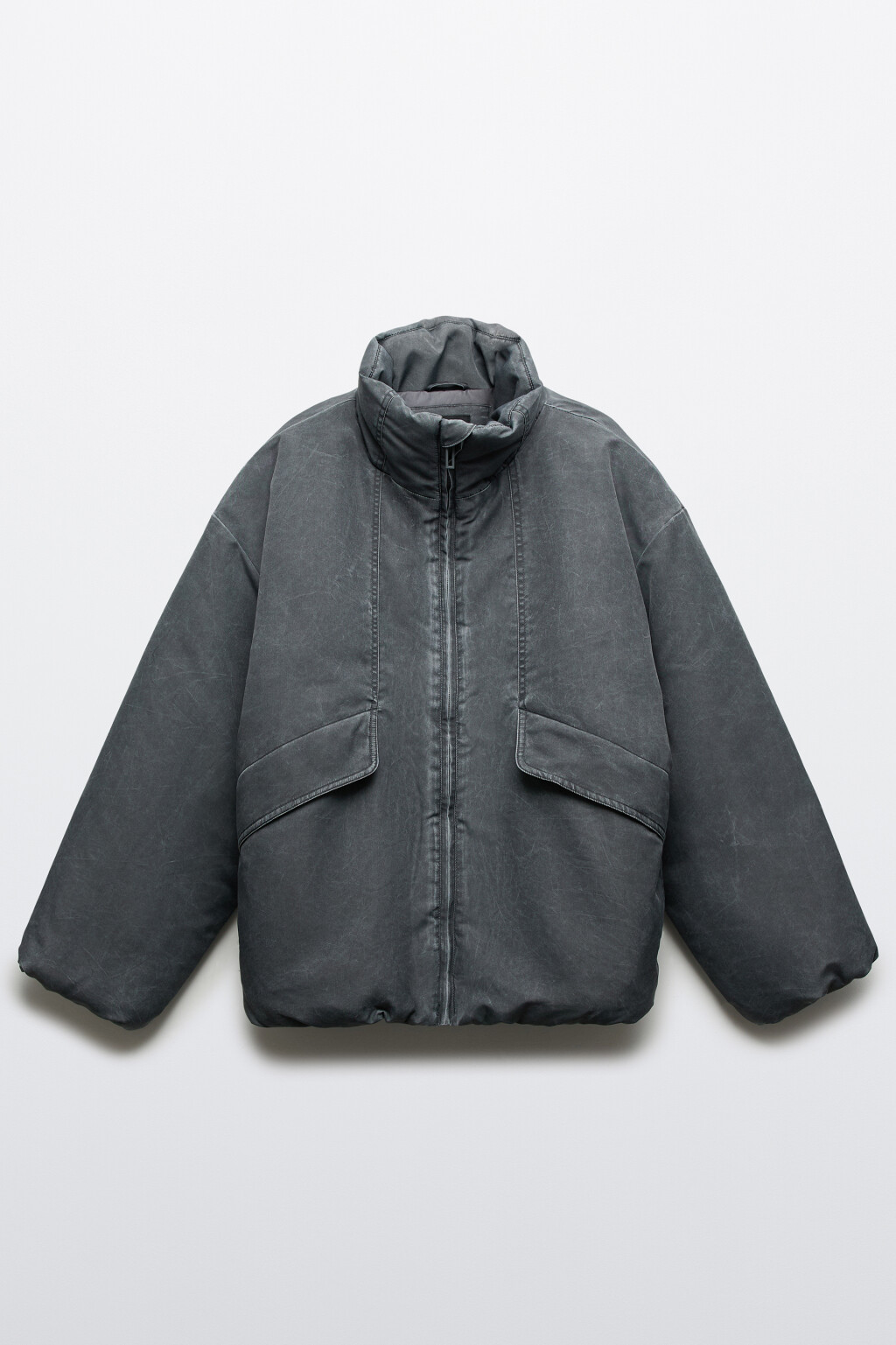 Куртка-бомбер с вареным эффектом - цвет черный - 9