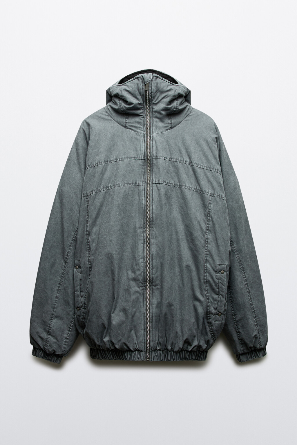 Куртка с капюшоном-балаклавой - цвет серый - 8