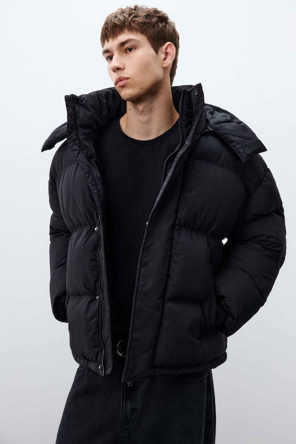 Куртка непромокаемая с капюшоном - цвет черный - 1
