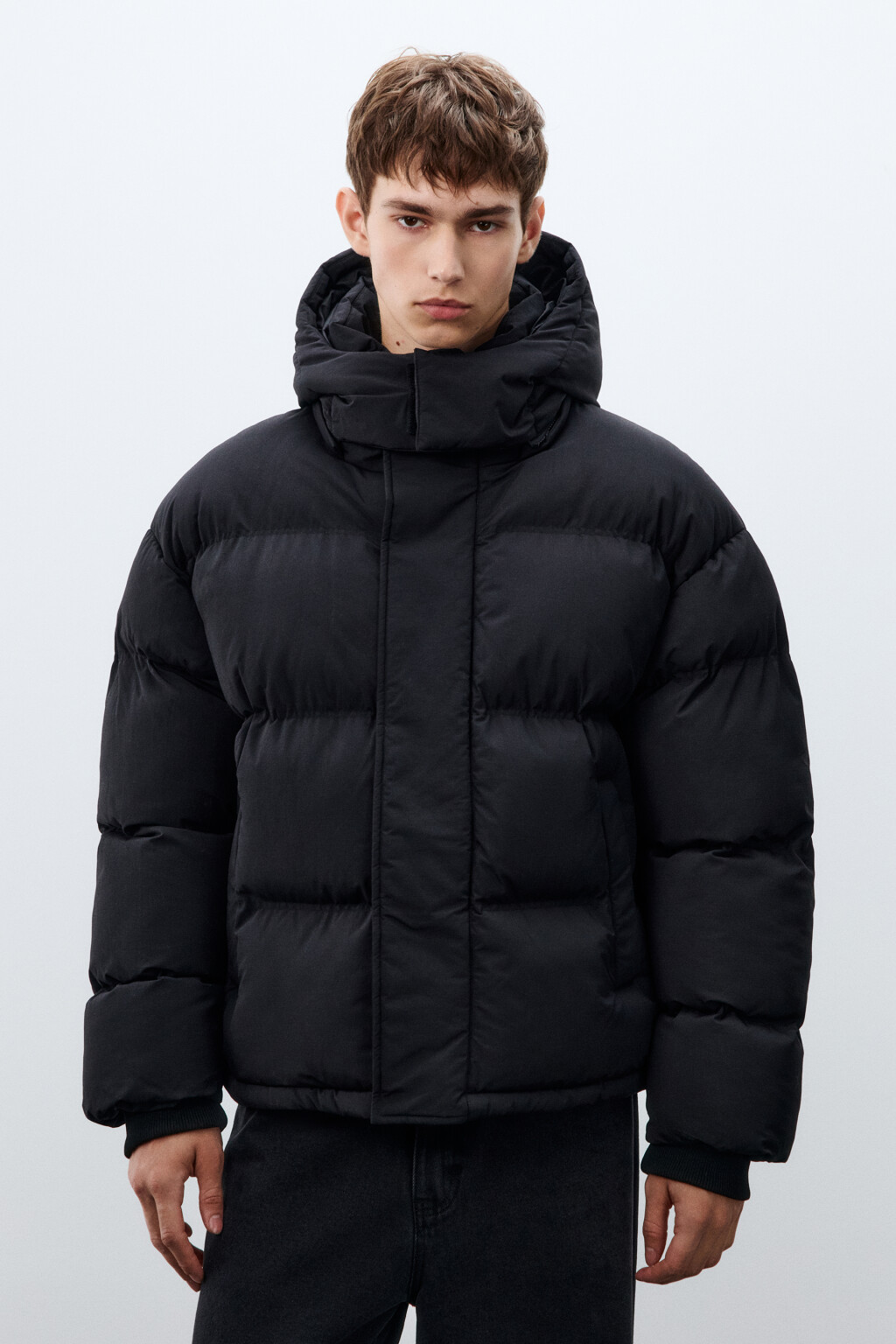 Куртка непромокаемая с капюшоном - цвет черный - 2