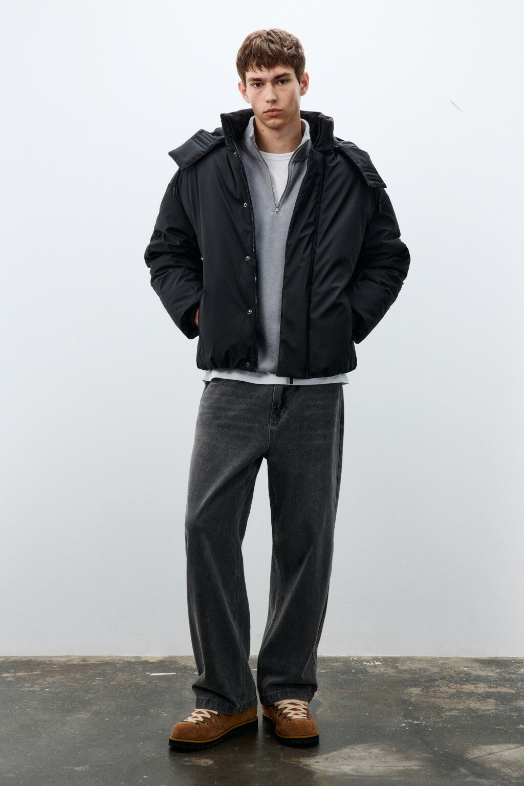 Куртка непромокаемая с капюшоном - цвет черный - 4