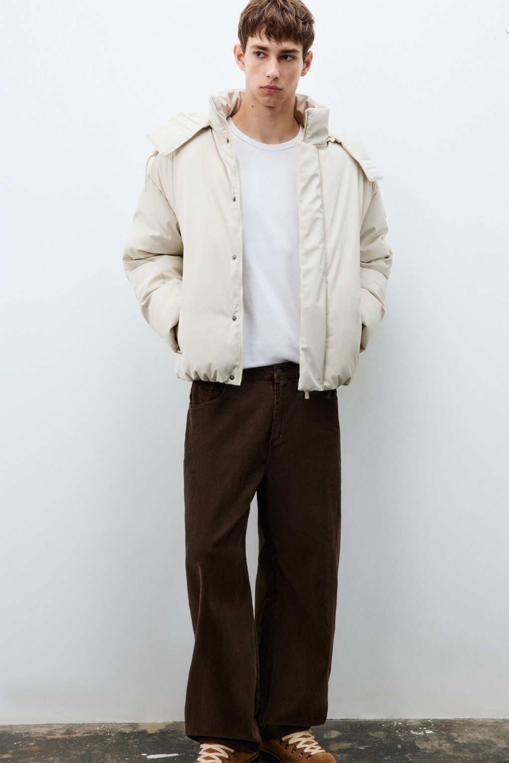 Куртка непромокаемая с капюшоном - цвет молочный - 2