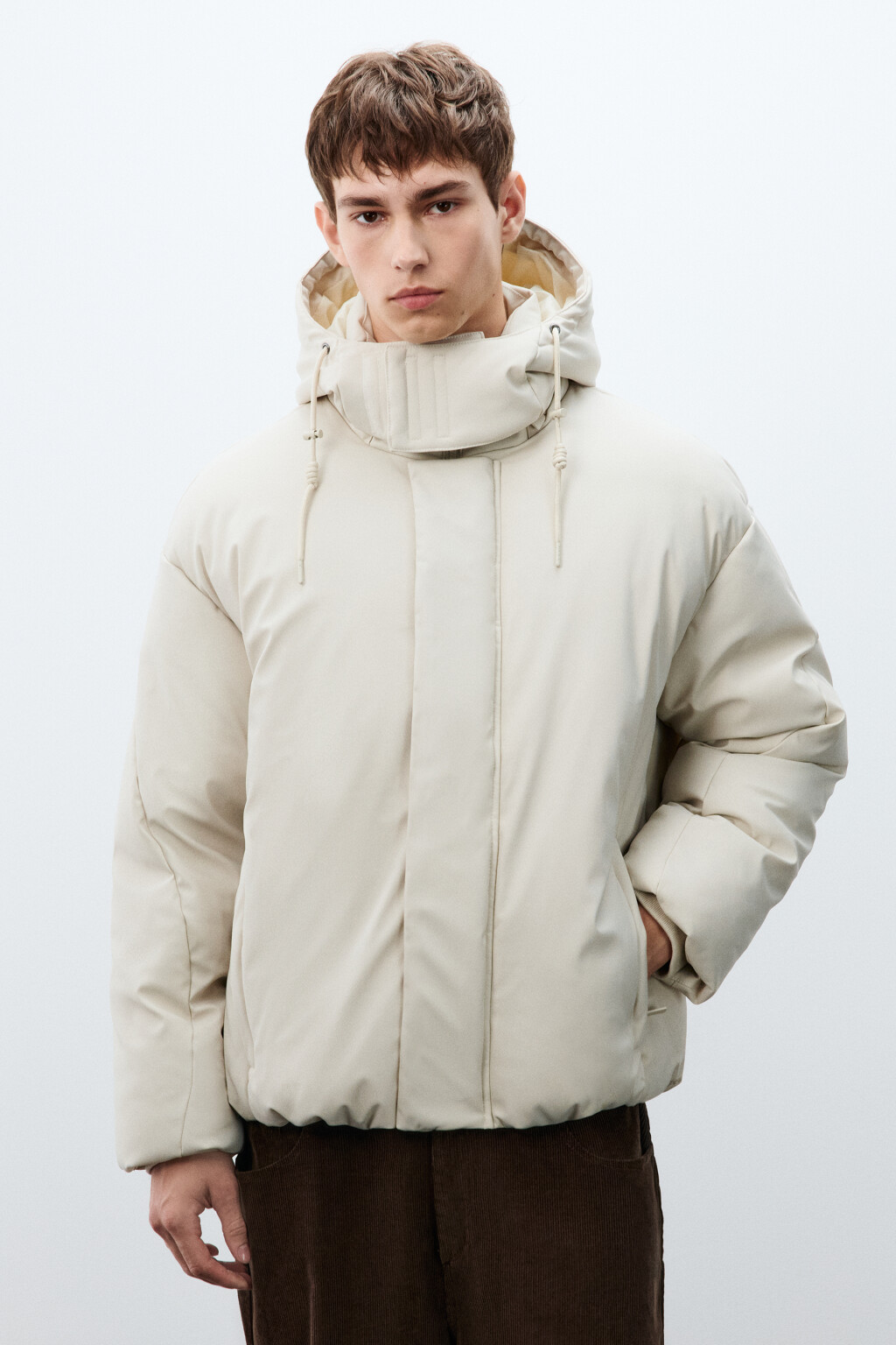 Куртка непромокаемая с капюшоном - цвет молочный - 3