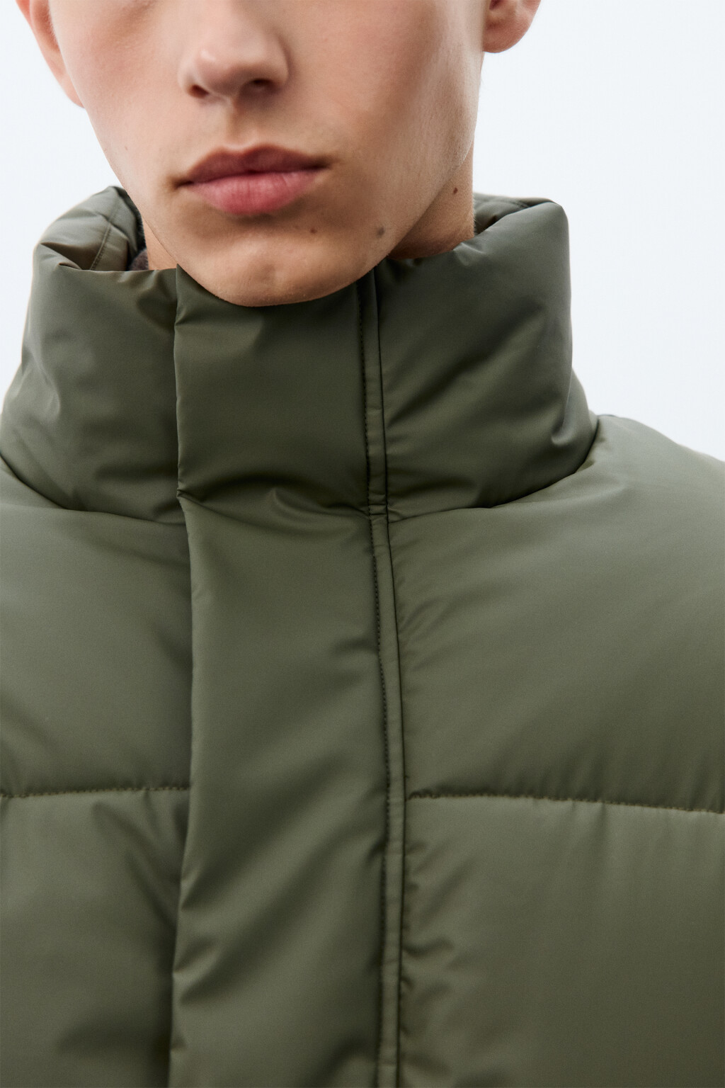Куртка стеганая с воротником-стойкой - цвет зеленый - 5