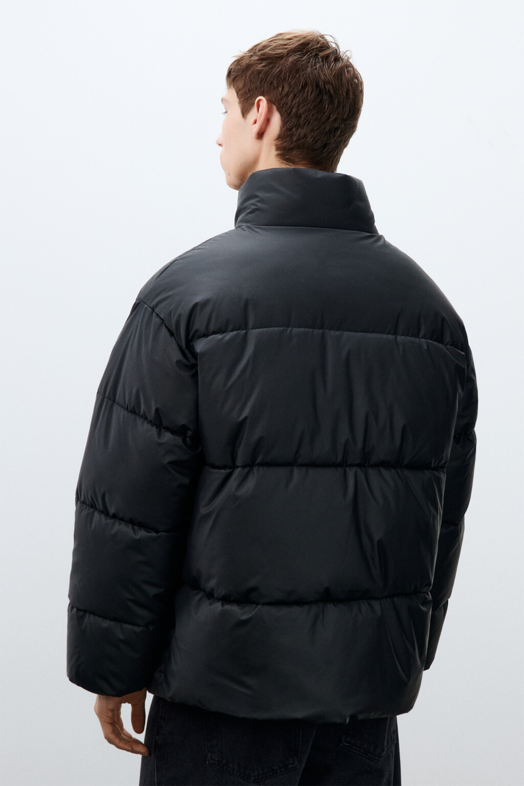 Куртка стеганая с воротником-стойкой - цвет черный - 4