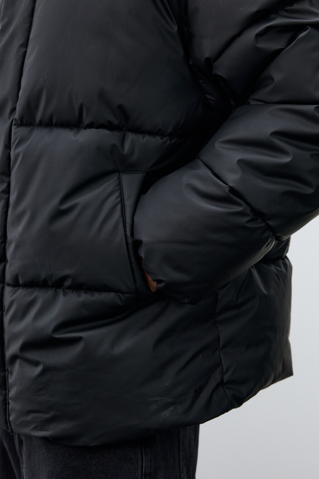Куртка стеганая с воротником-стойкой - цвет черный - 7