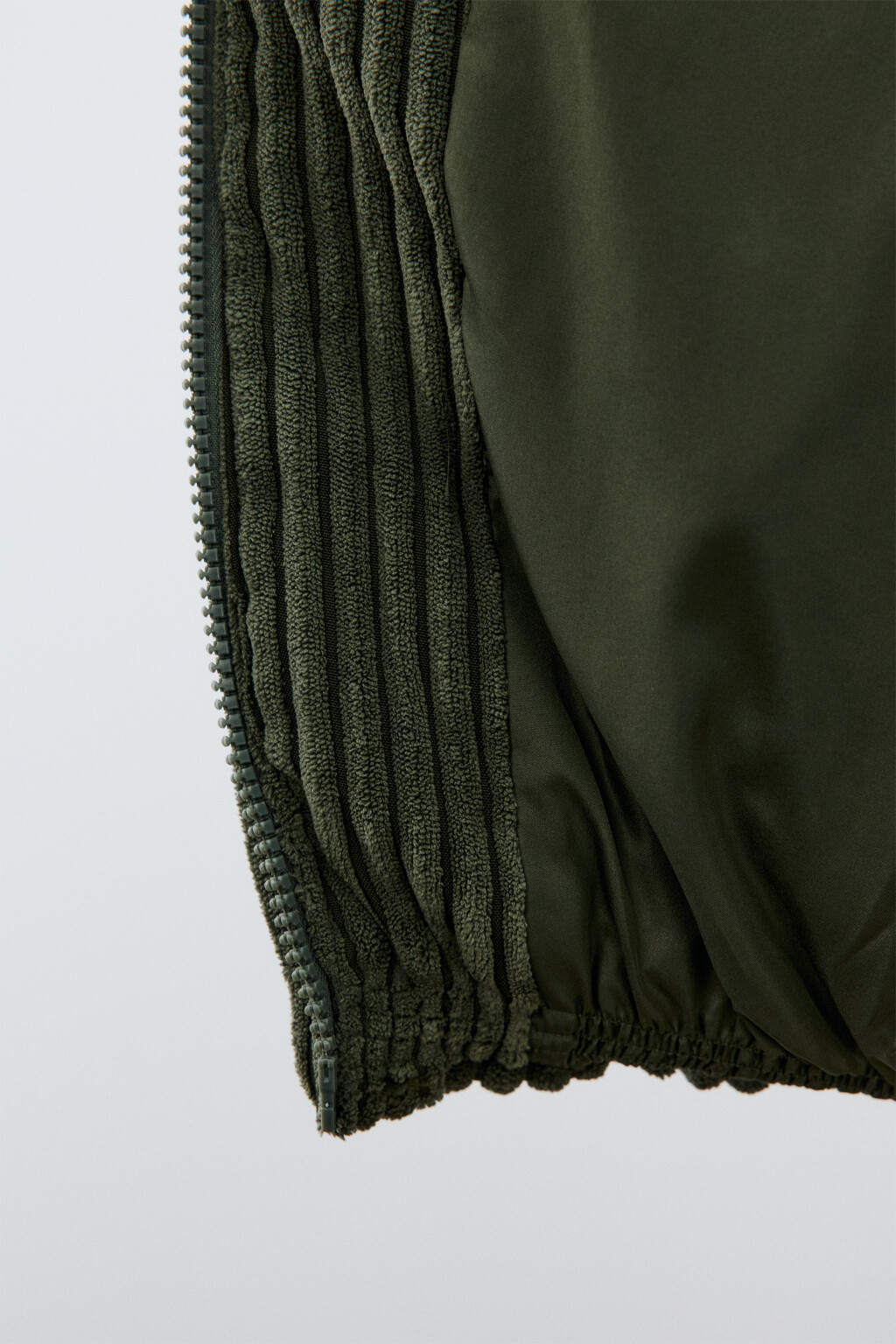 Куртка стеганая вельветовая - цвет зеленый - 7