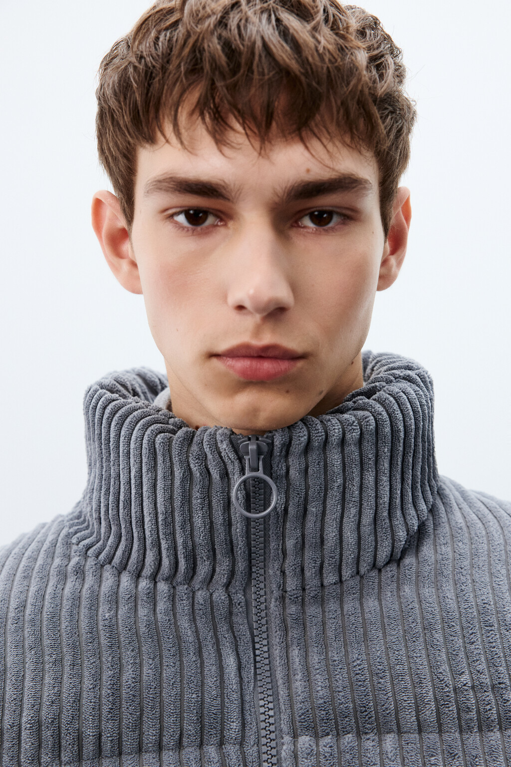 Куртка стеганая вельветовая - цвет серый - 7