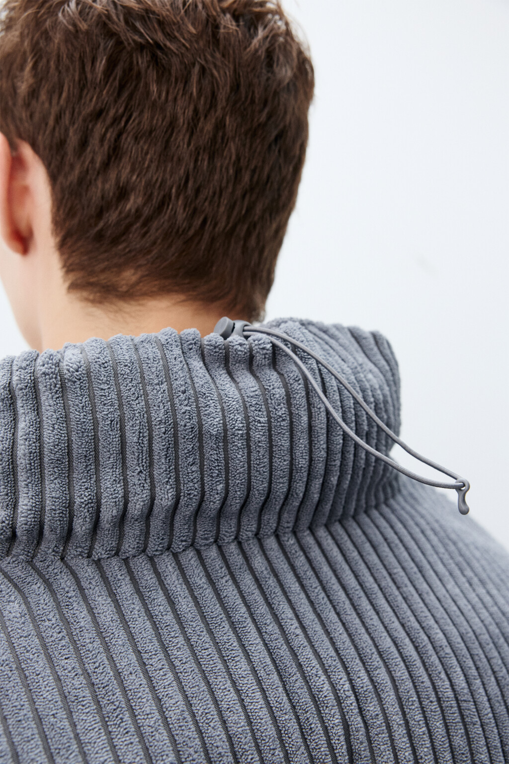 Куртка стеганая вельветовая - цвет серый - 9