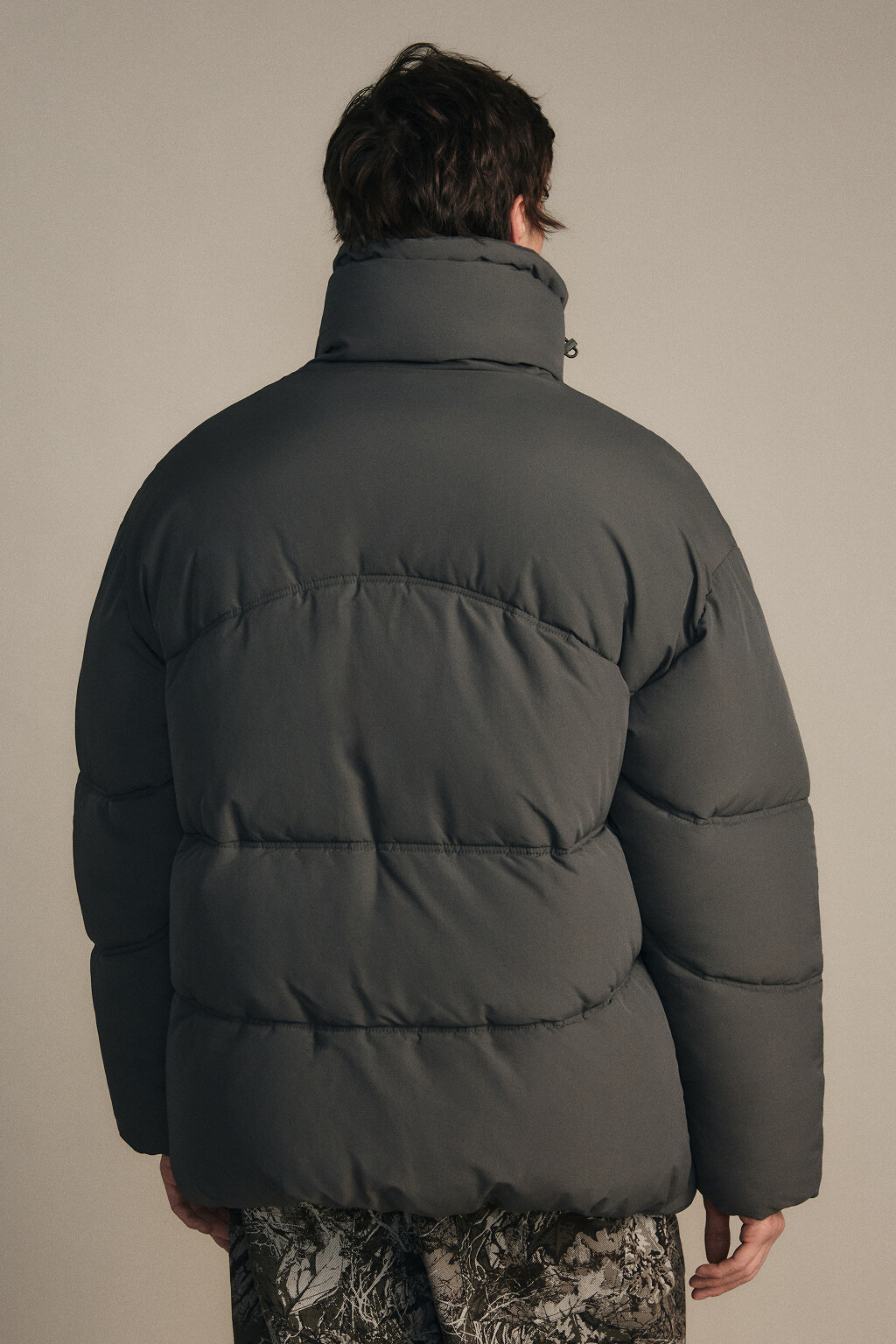 Куртка стеганая с утяжками - цвет зеленый - 3