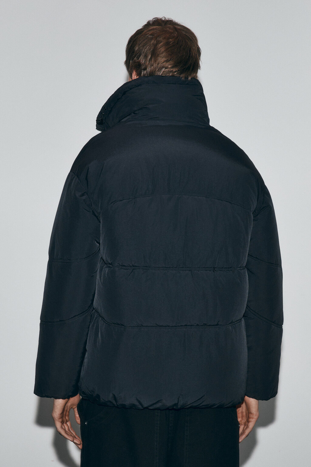 Куртка стеганая с утяжками - цвет черный - 4