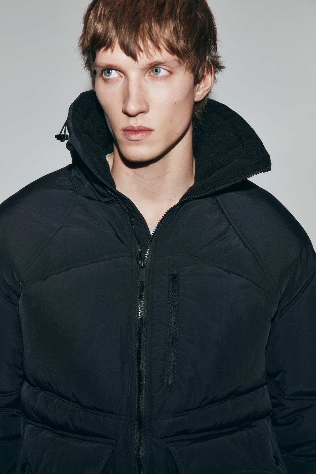 Куртка стеганая с утяжками - цвет черный - 6