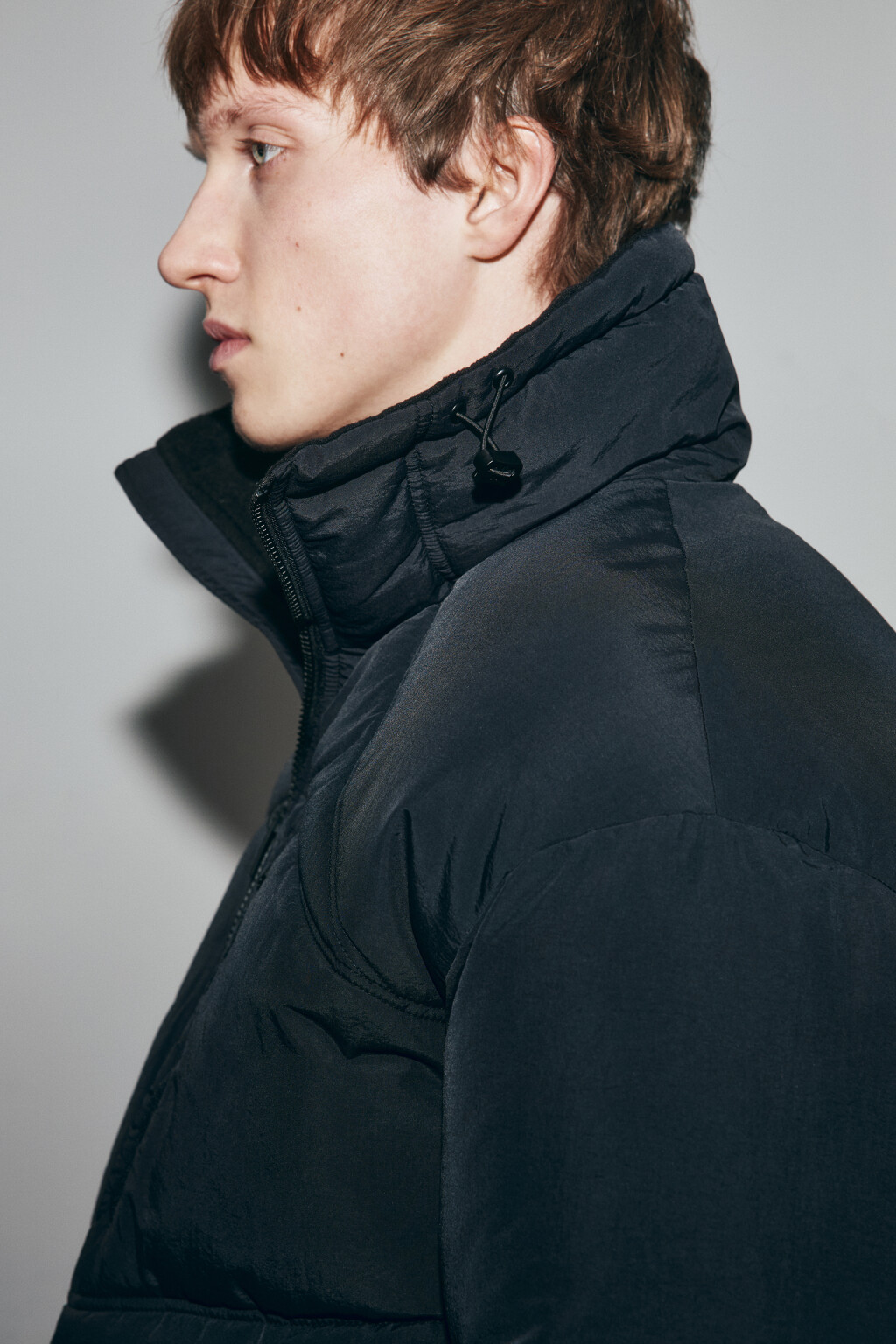 Куртка стеганая с утяжками - цвет черный - 7