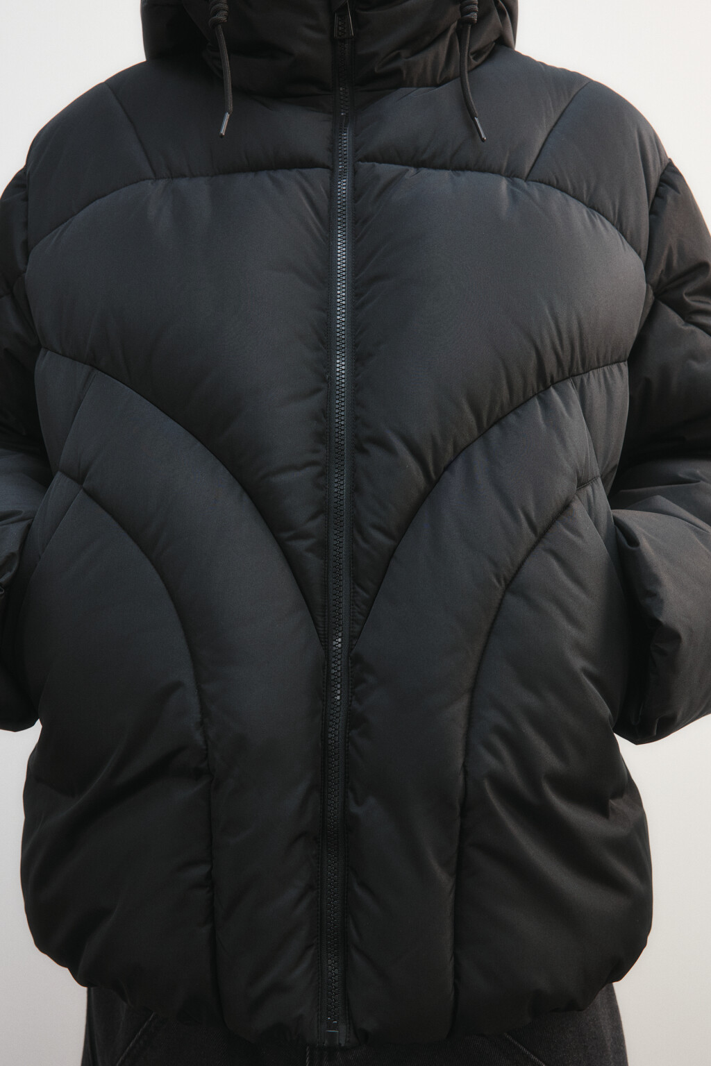Куртка стеганая с капюшоном - цвет черный - 5