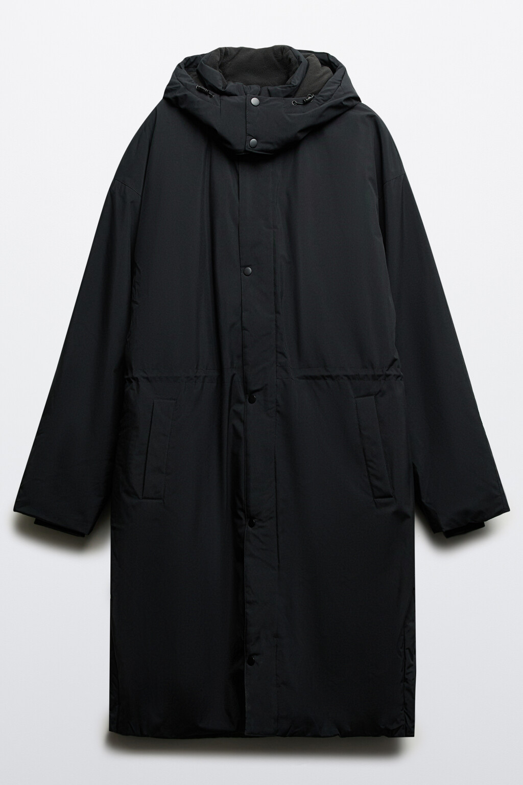 Куртка-парка длинная с капюшоном - цвет черный - 8