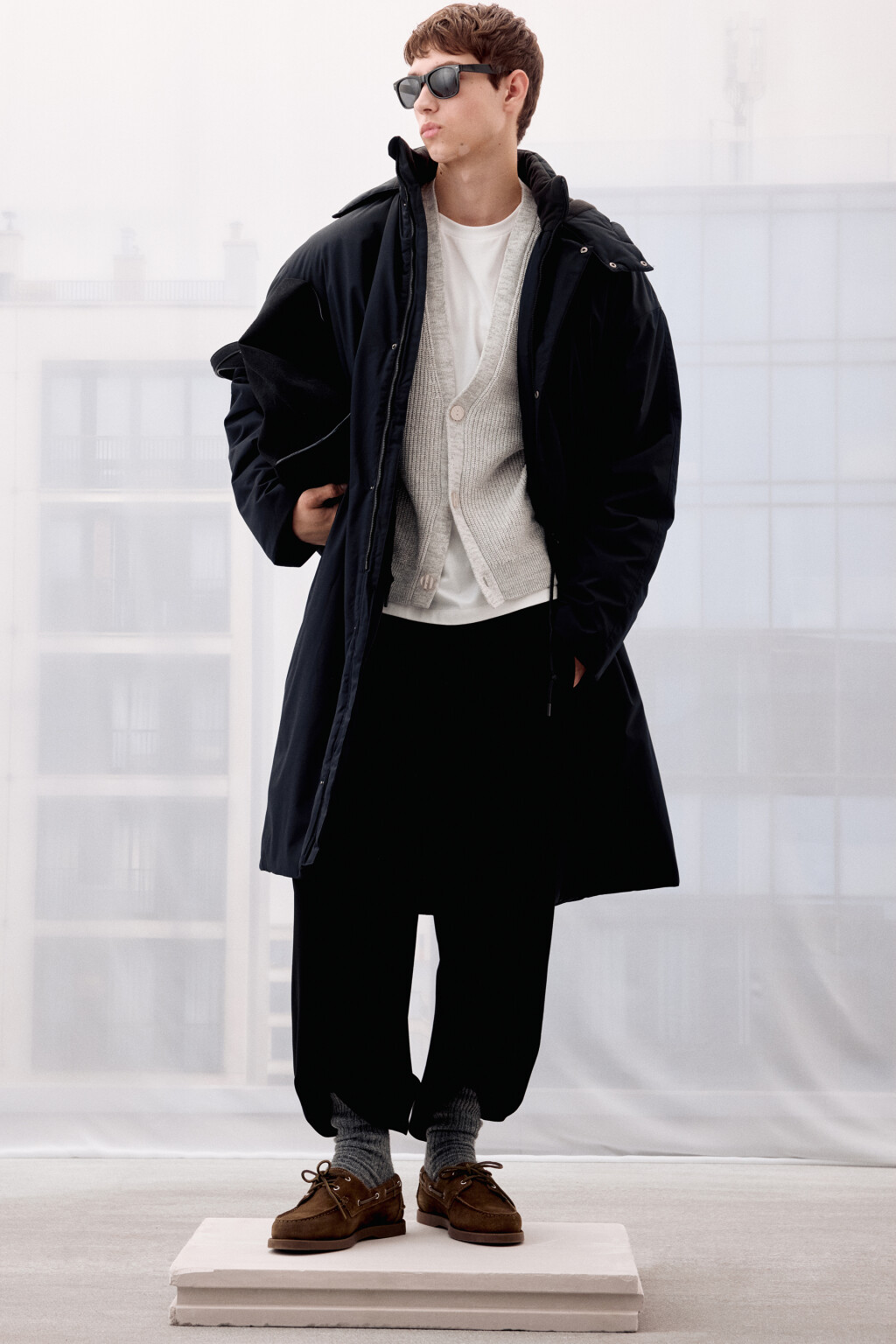 Куртка-парка длинная с капюшоном - цвет черный - 9