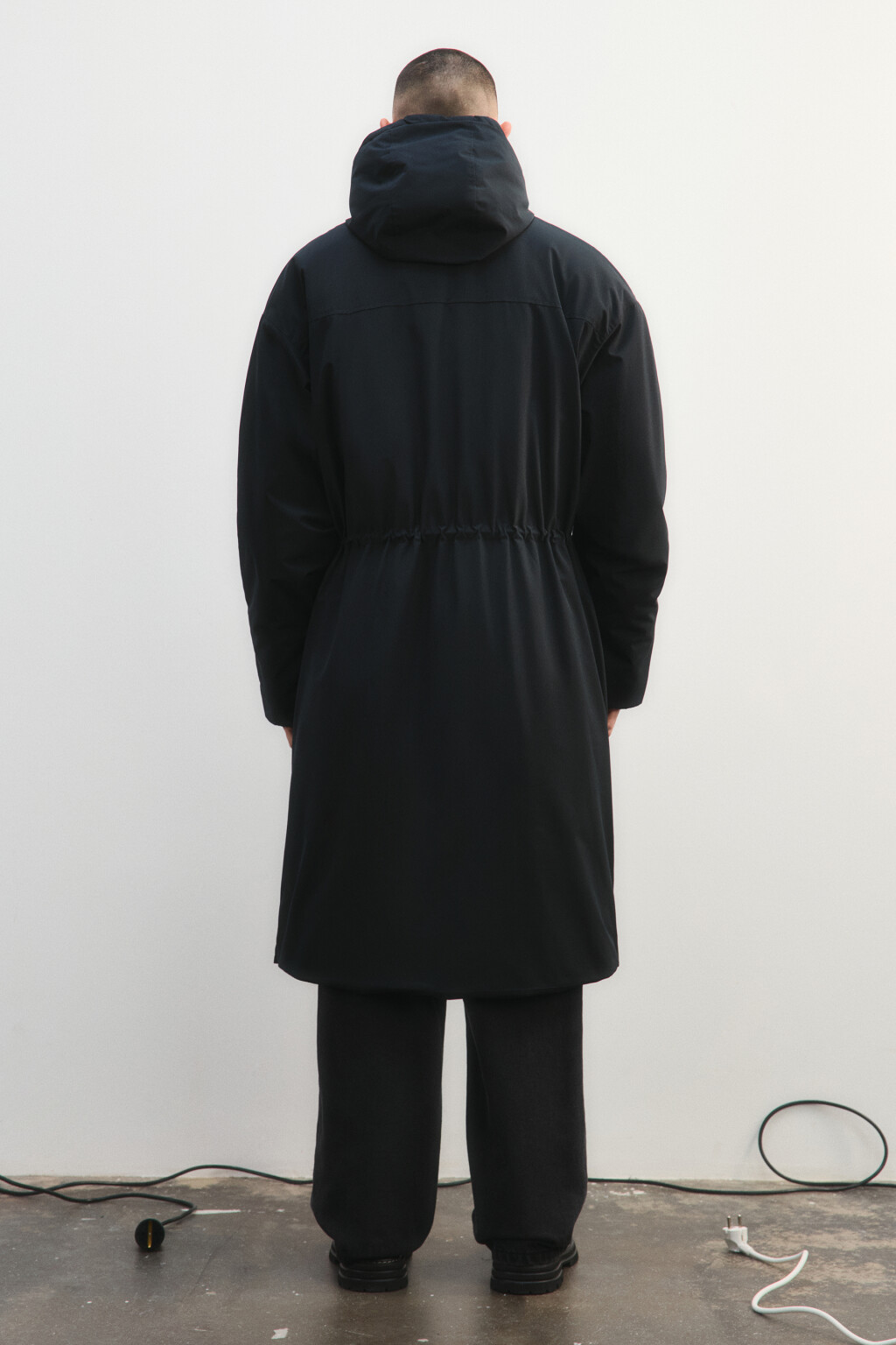 Куртка-парка длинная с капюшоном - цвет черный - 3
