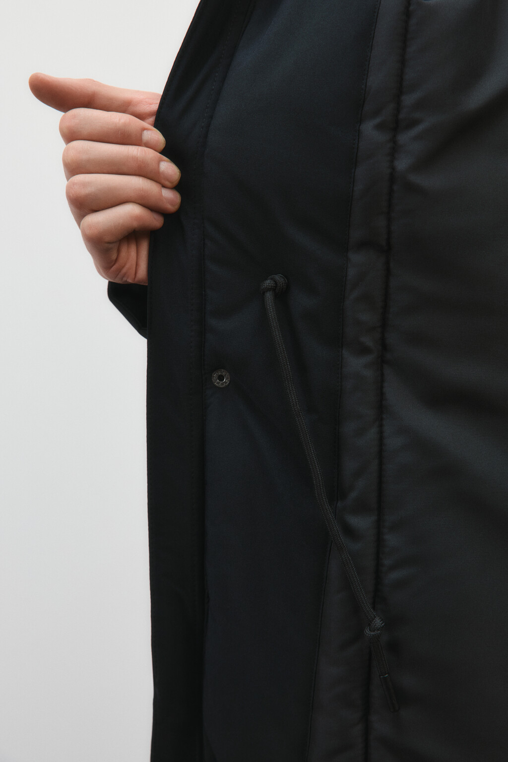Куртка-парка длинная с капюшоном - цвет черный - 7