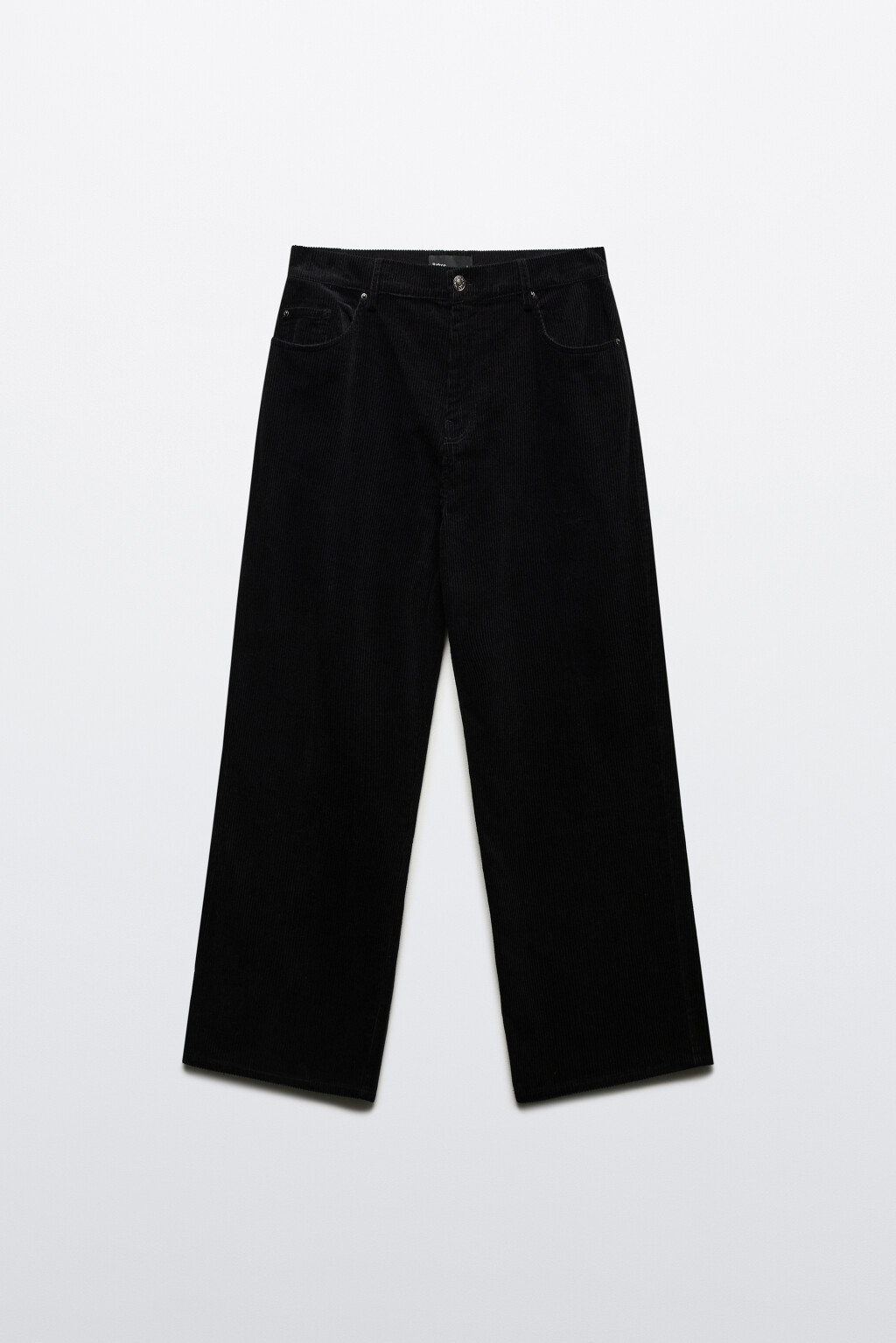 Брюки широкие из вельвета - цвет черный - 7