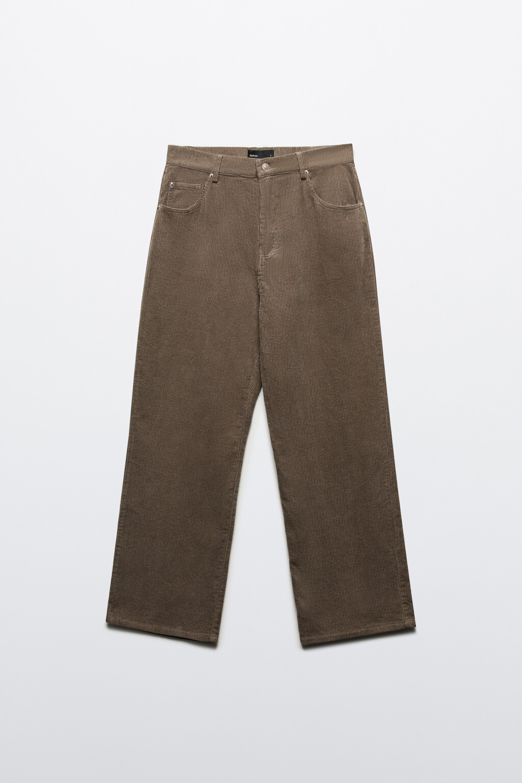 Брюки широкие из вельвета - цвет коричневый - 7