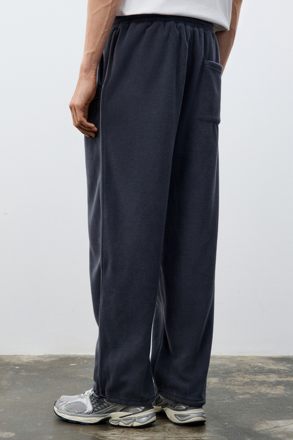 Брюки-джоггеры флисовые - цвет серый - 3