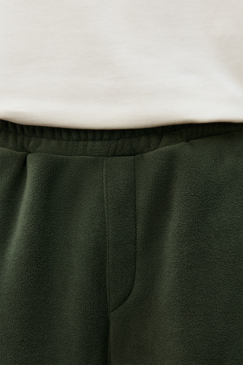 Брюки-джоггеры из флиса - цвет зеленый - 5