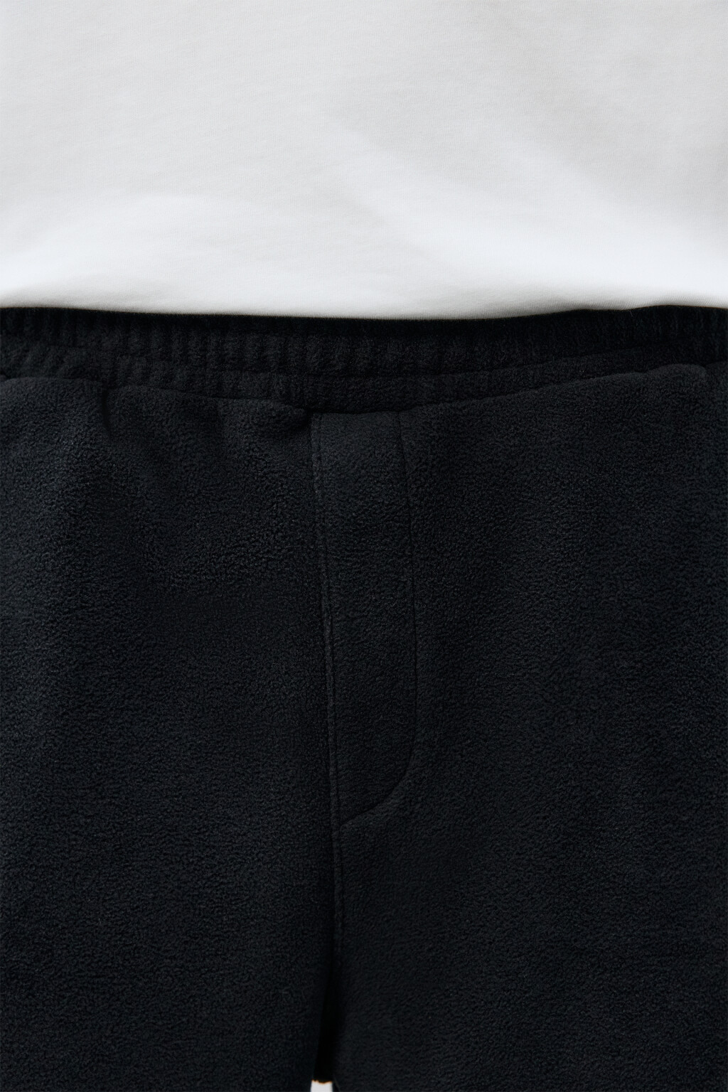 Брюки-джоггеры из флиса - цвет черный - 5