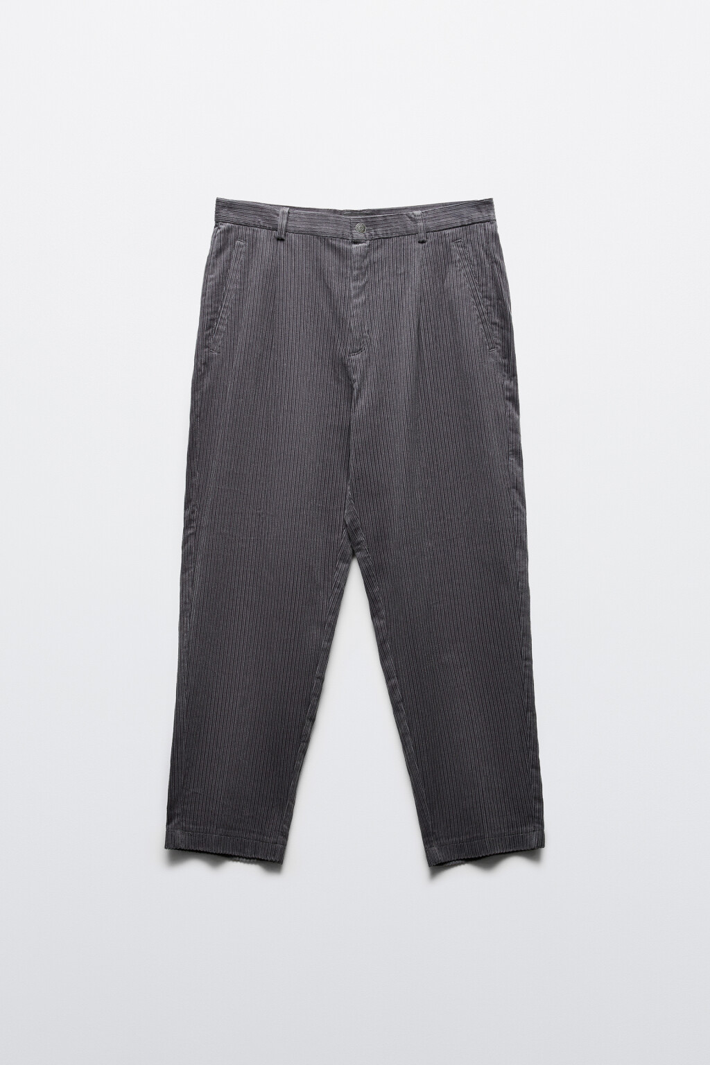 Брюки широкие из вельвета - цвет серый - 7