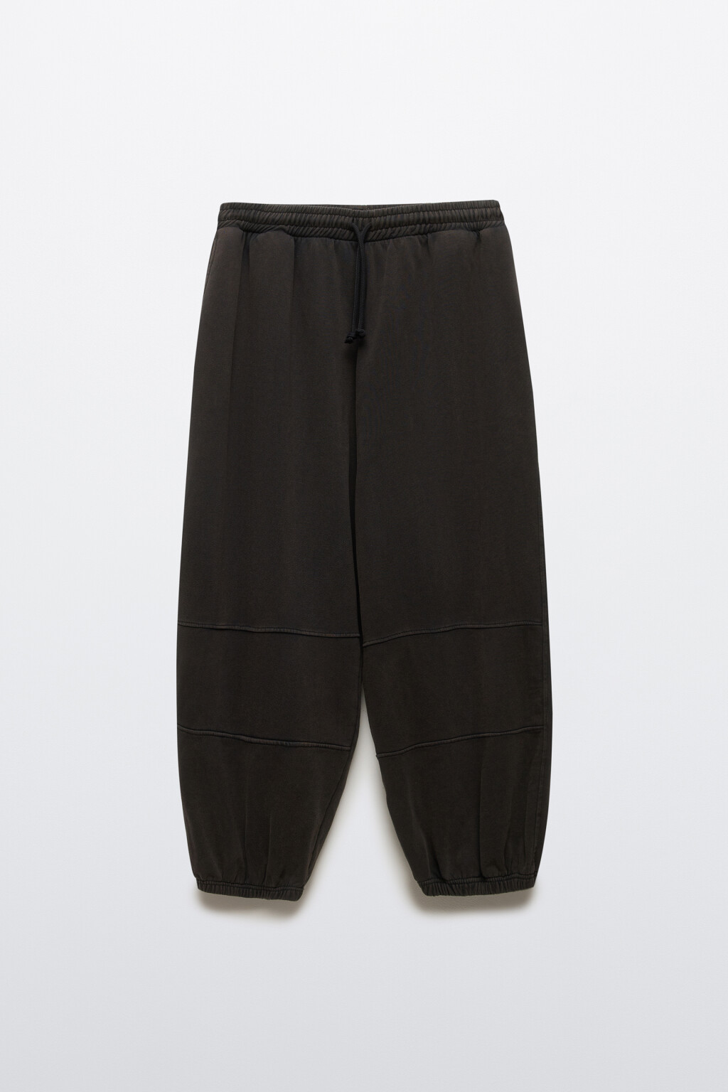 Брюки-джоггеры из хлопка - цвет черный - 7