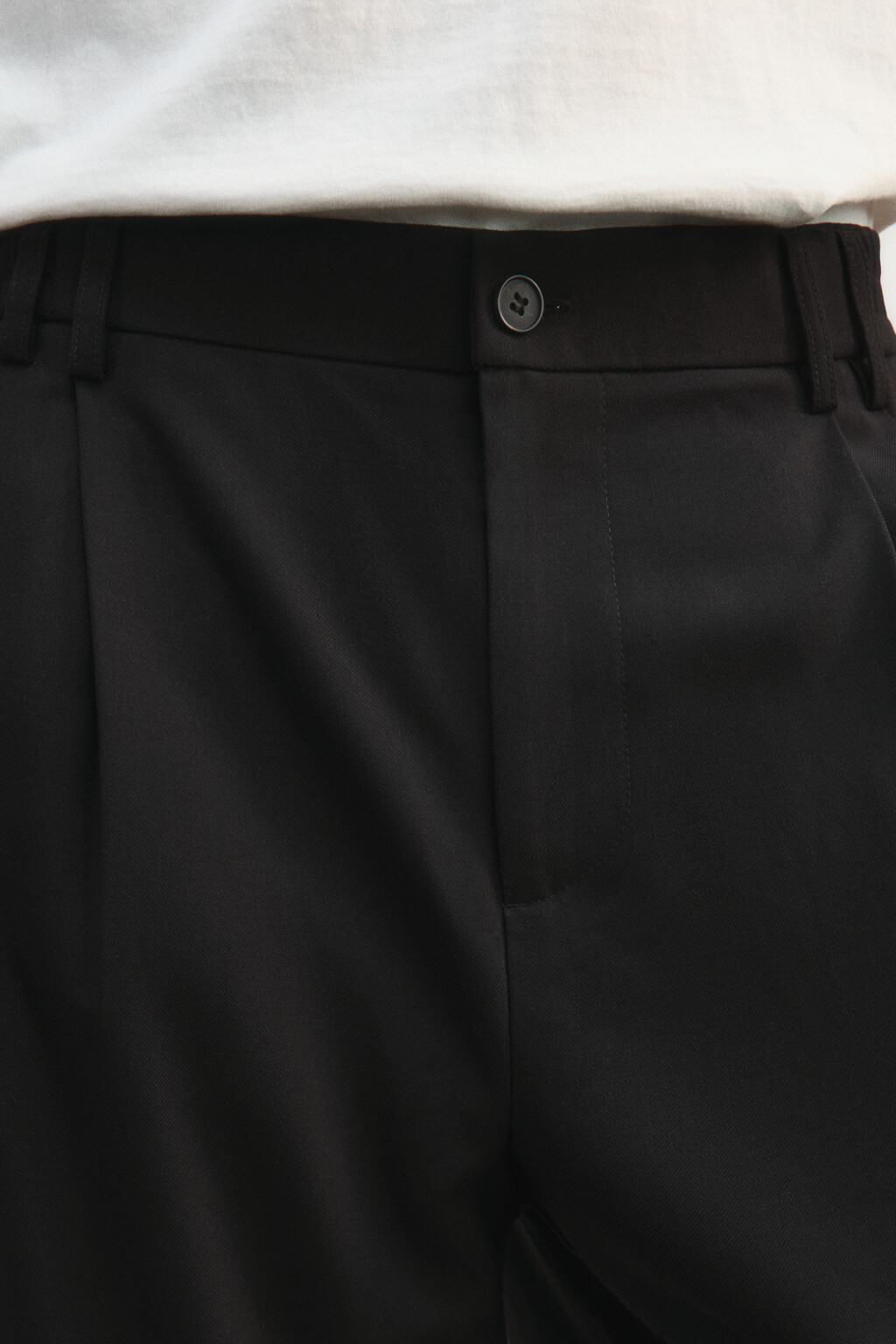 Брюки baggy fit широкие со складками - цвет черный - 5