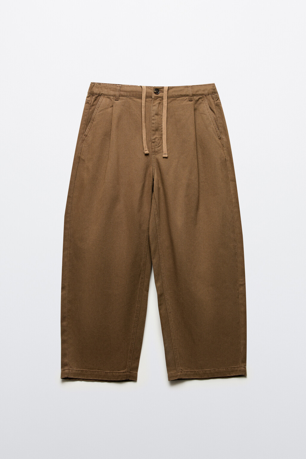 Брюки прямые хлопковые - цвет коричневый - 8
