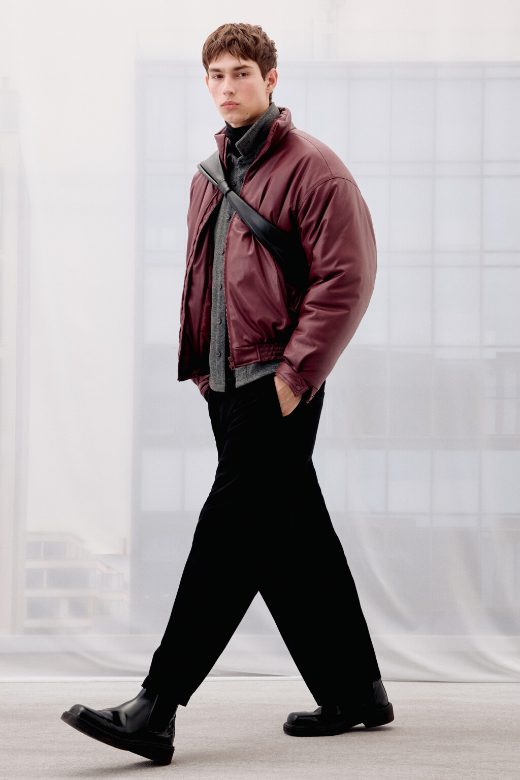 Брюки прямые хлопковые - цвет черный - 7