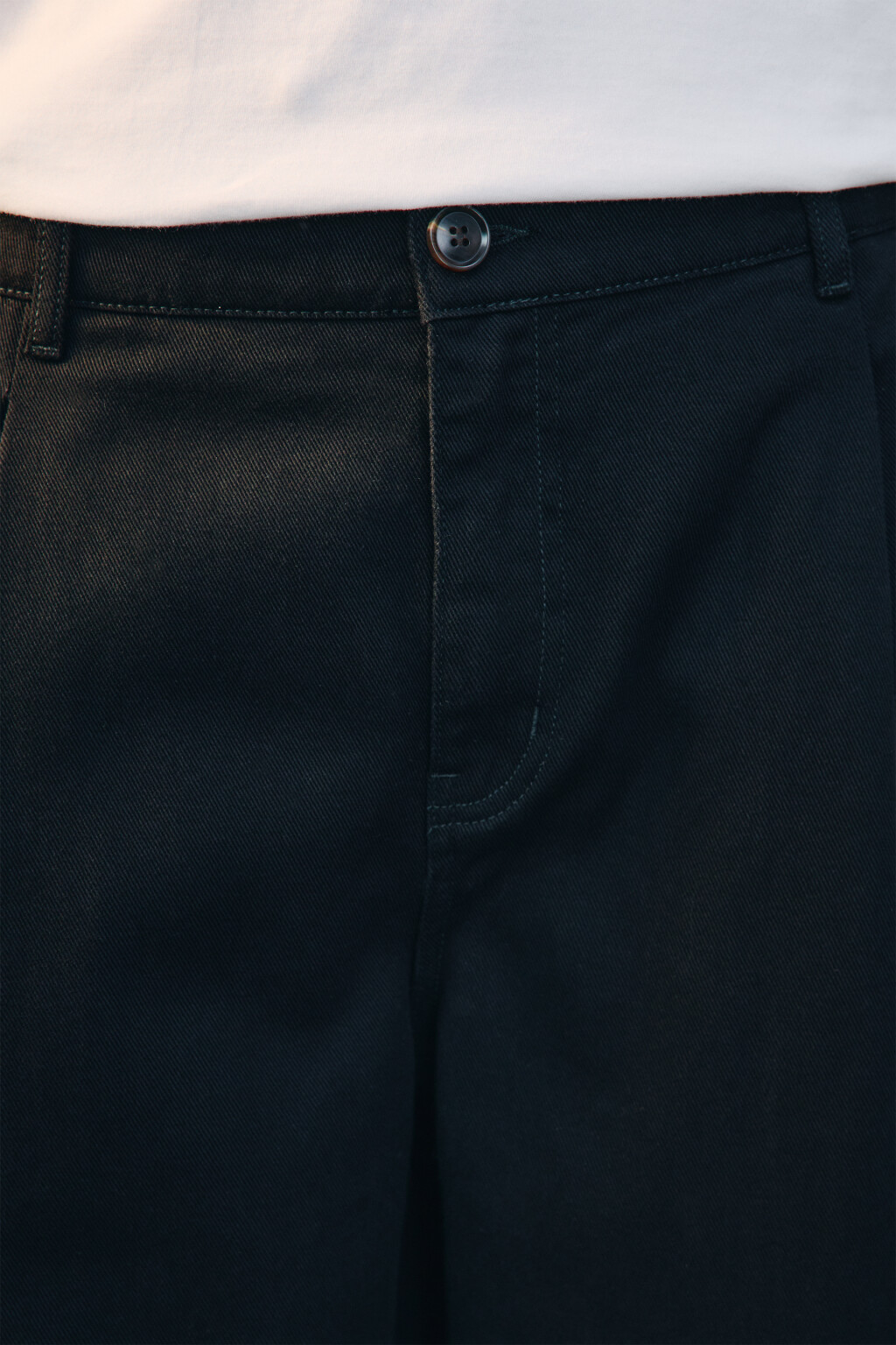 Брюки прямые хлопковые - цвет черный - 6