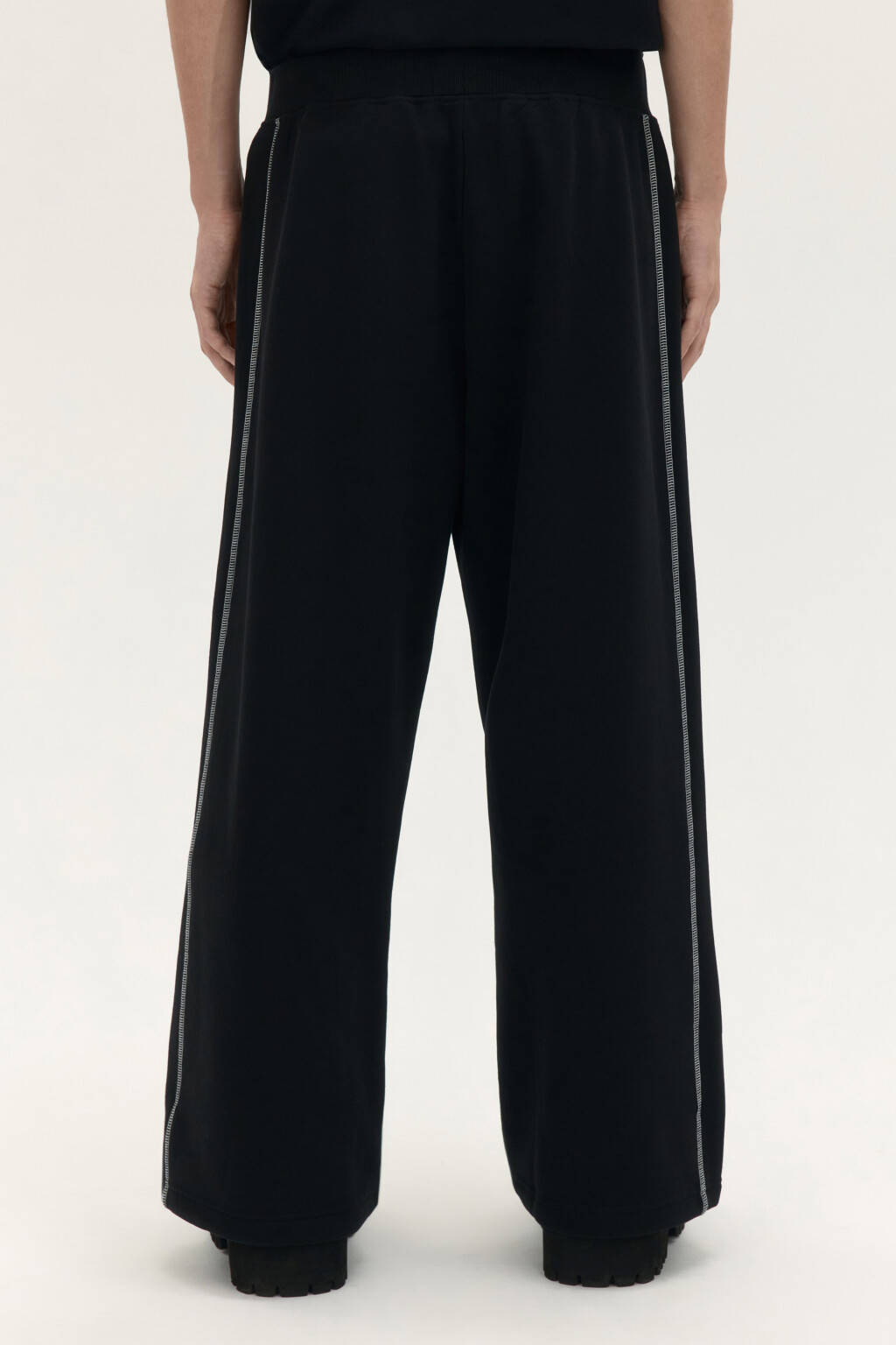 Брюки-джоггеры с лампасами - цвет черный - 3