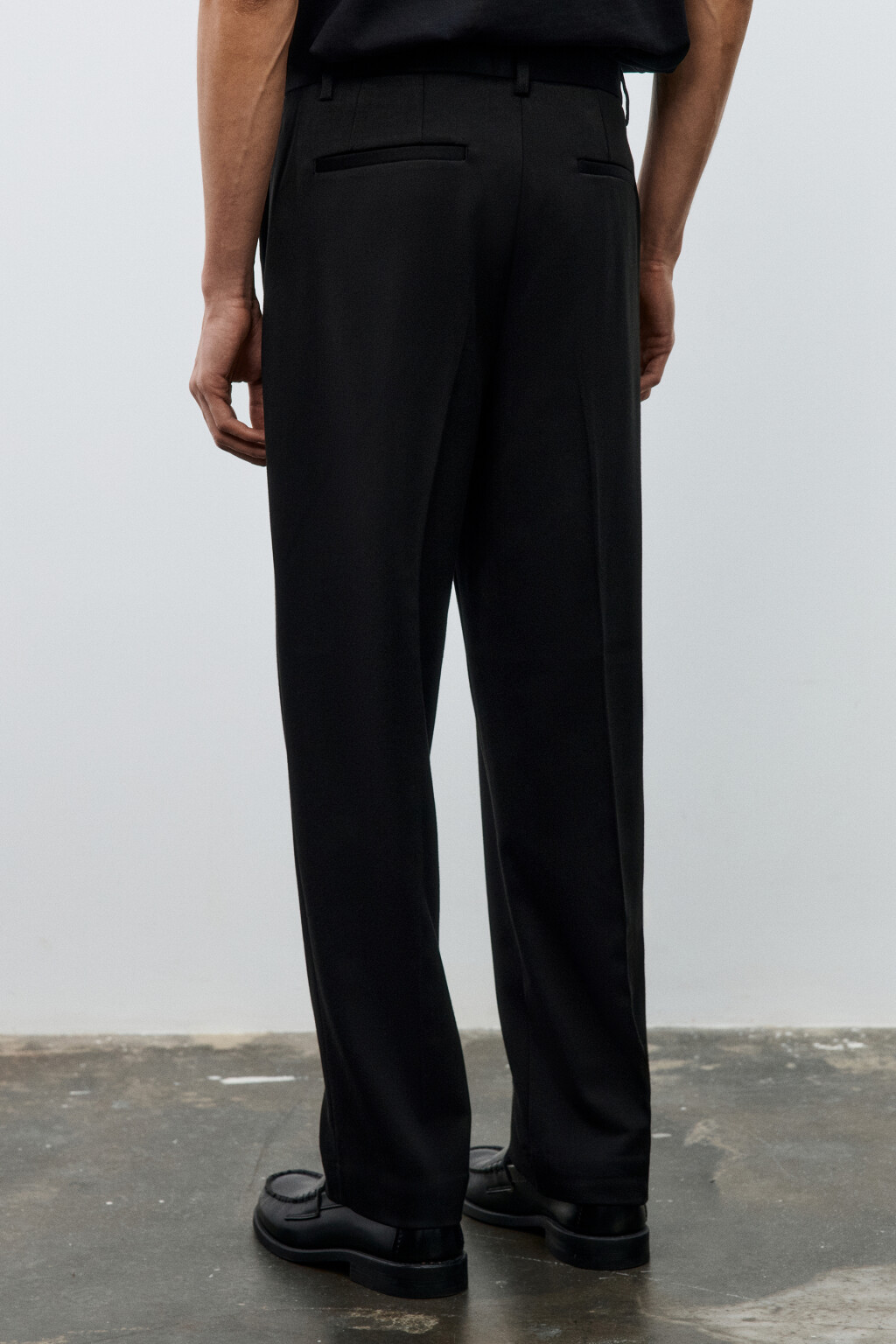 Брюки костюмные с утеплением - цвет черный - 3