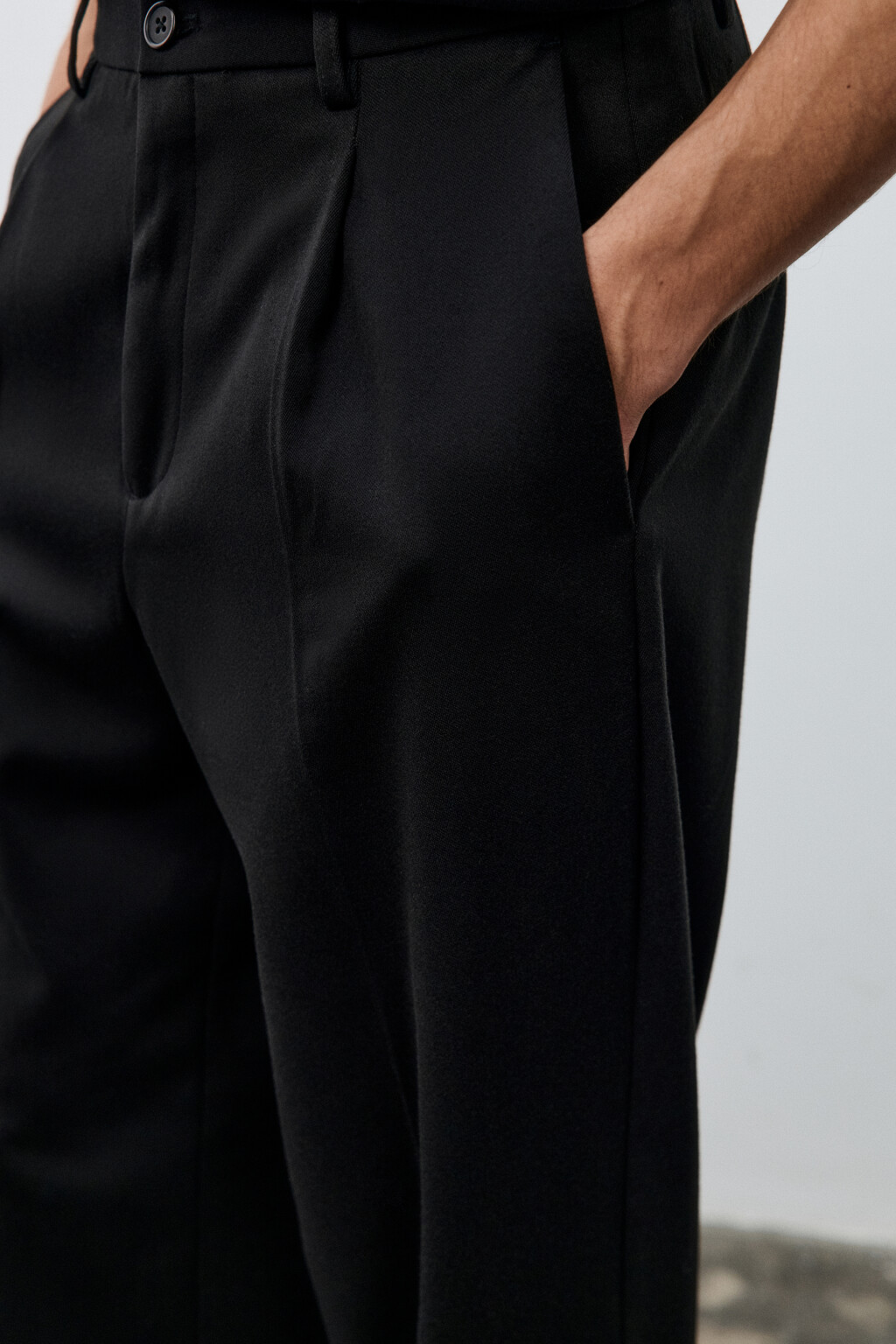 Брюки костюмные с утеплением - цвет черный - 6
