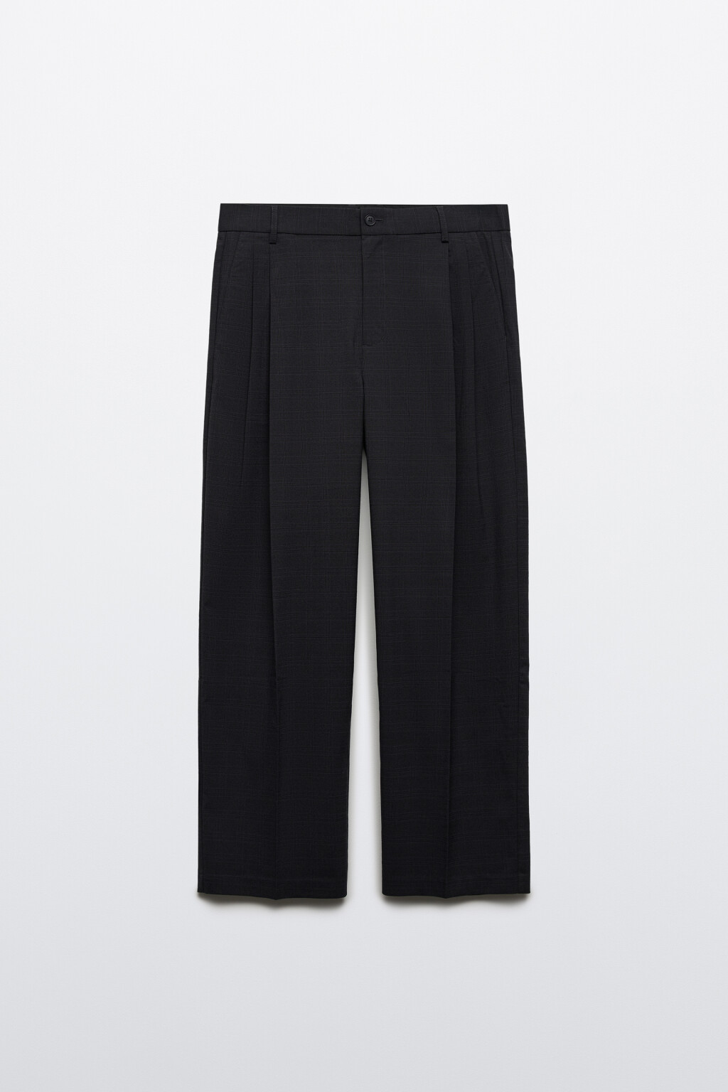 Брюки широкие костюмные - цвет черный - 7