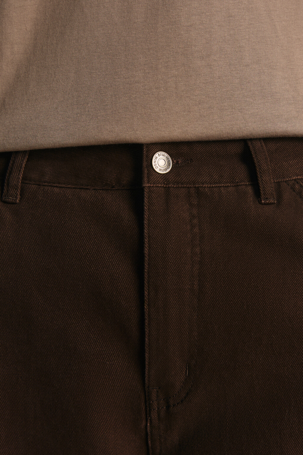 Брюки широкие с декоративными швами - цвет коричневый - 6