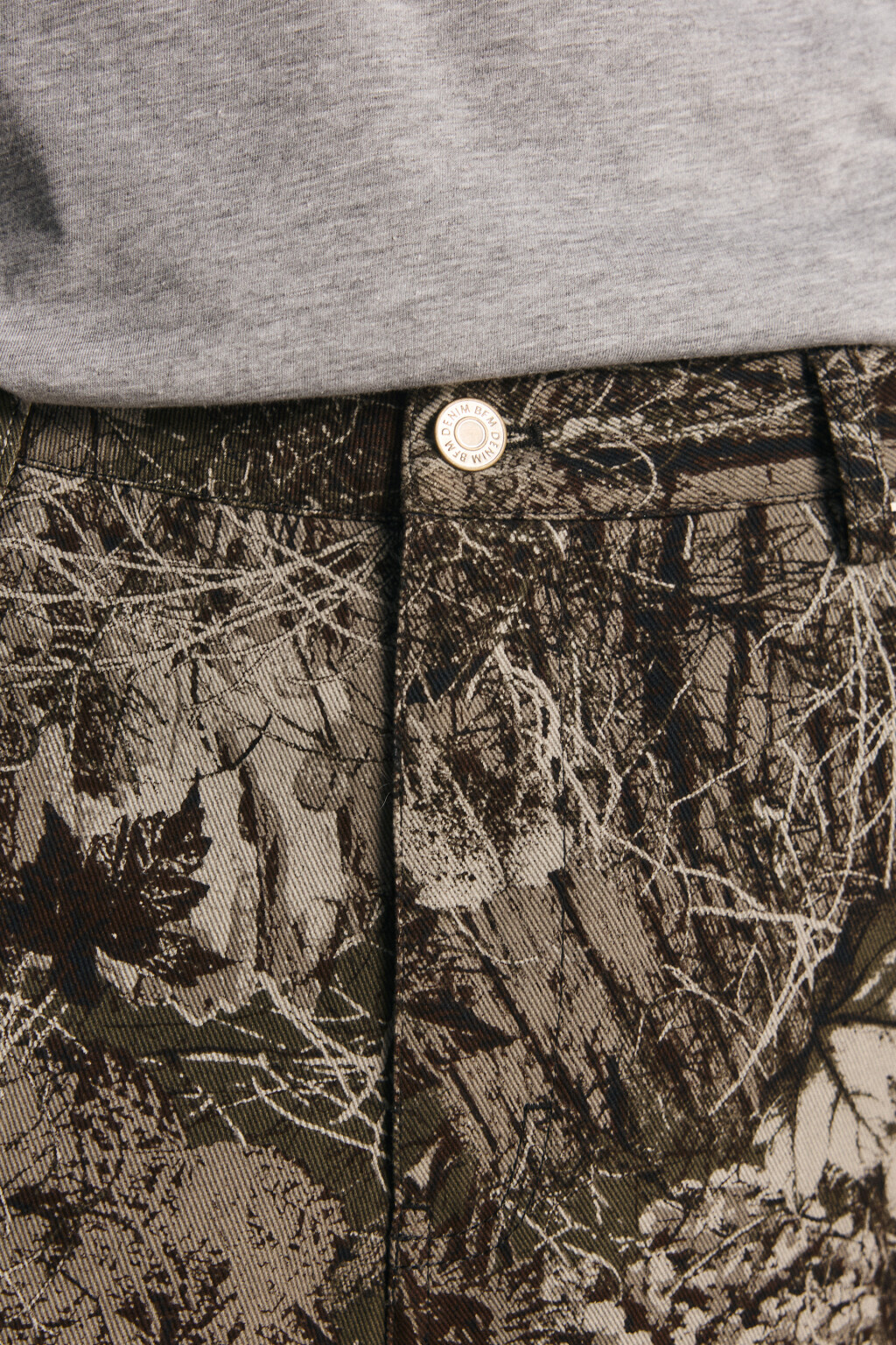 Брюки широкие с принтом - цвет зеленый - 5