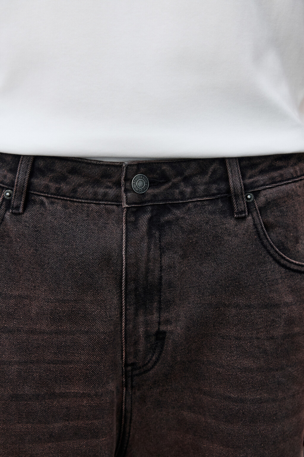 Джинсы прямые с вареным эффектом - цвет черный - 5