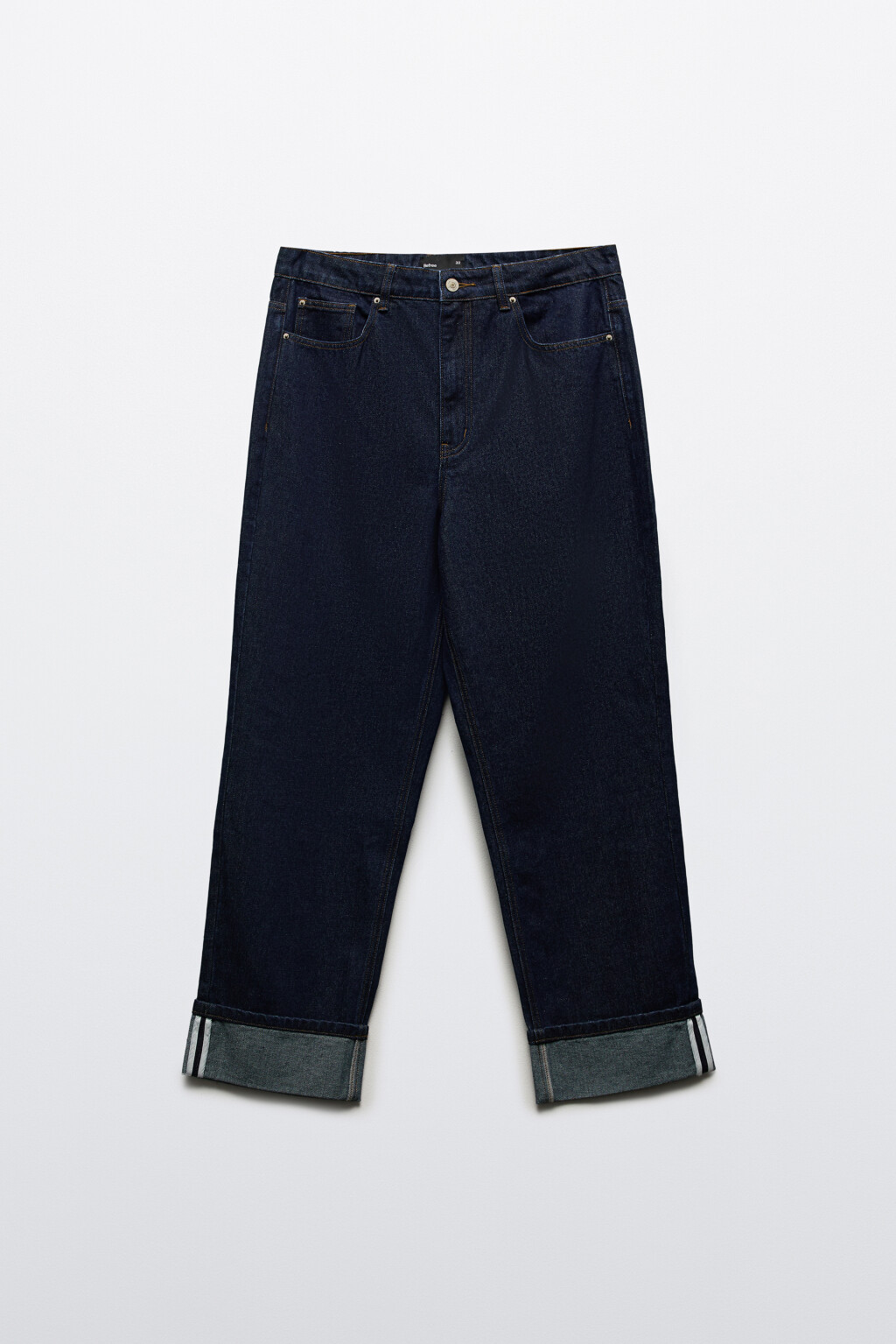 Джинсы прямые с подворотами - цвет синий - 8