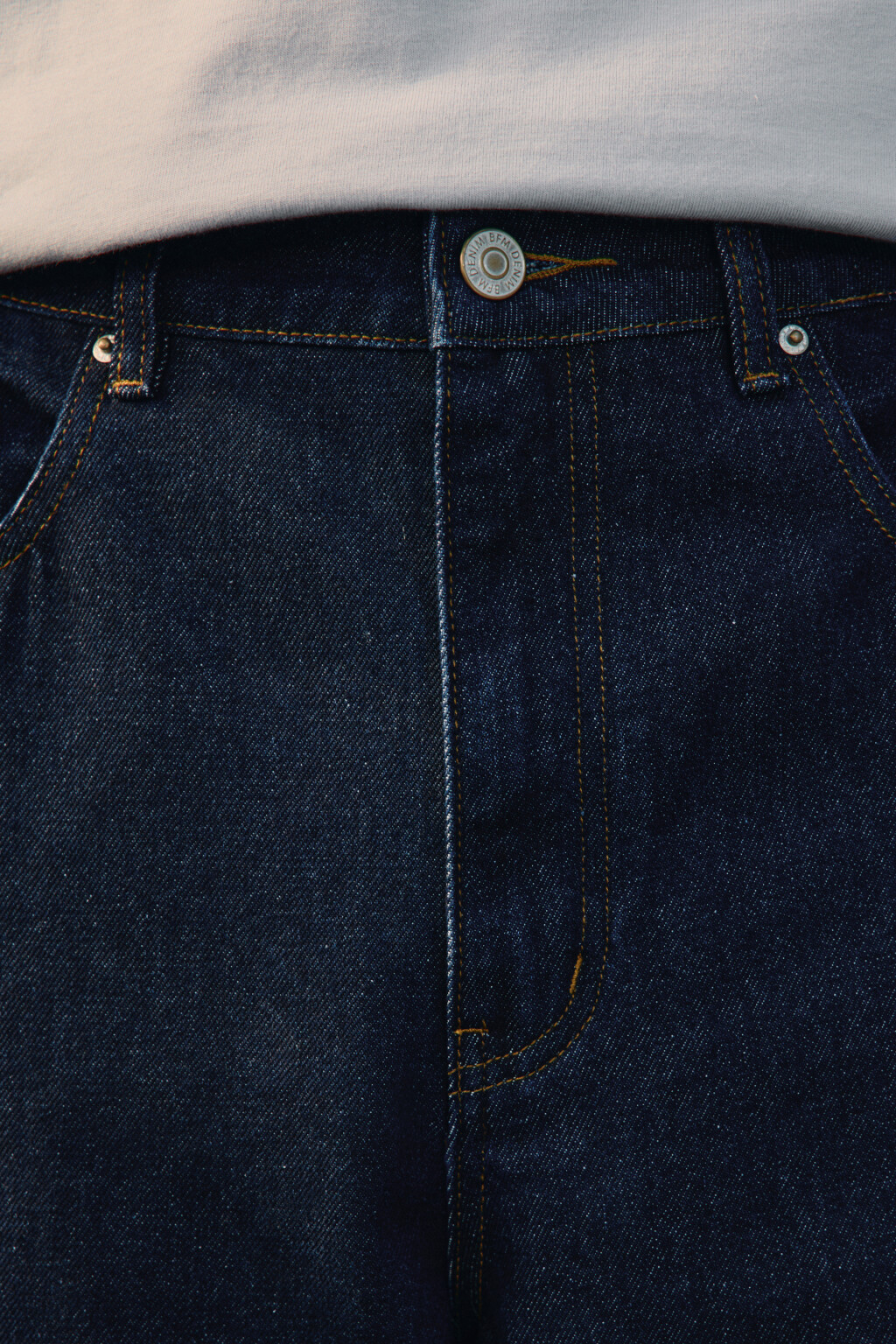 Джинсы прямые с подворотами - цвет синий - 5