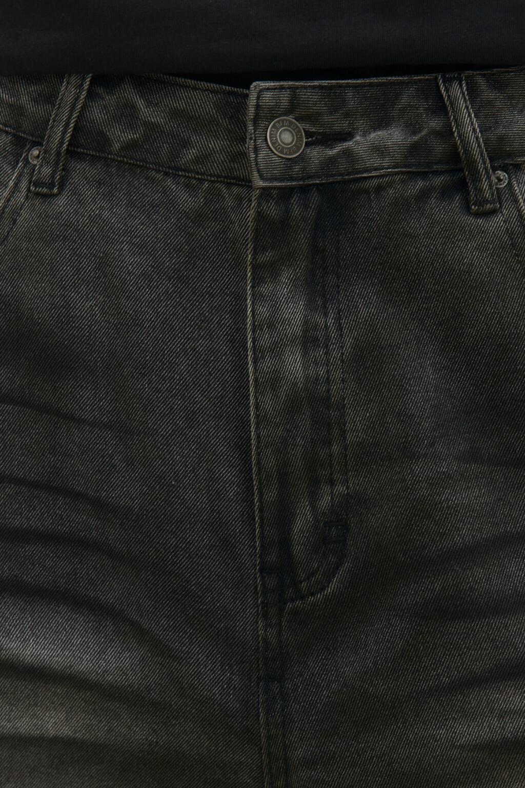 Джинсы широкие с рваным декором - цвет серый - 8