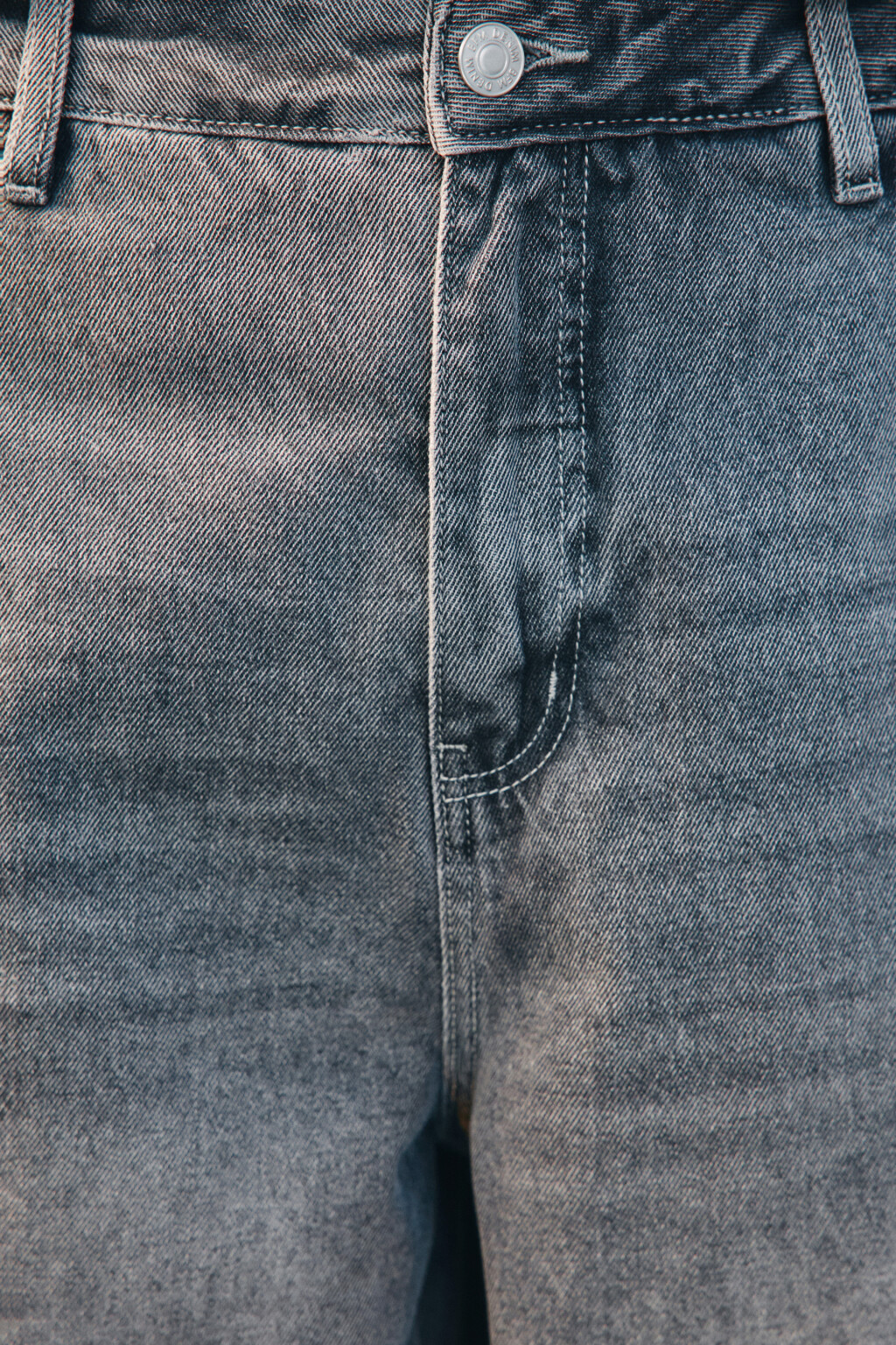 Джинсы широкие с декоративными швами - цвет серый - 5