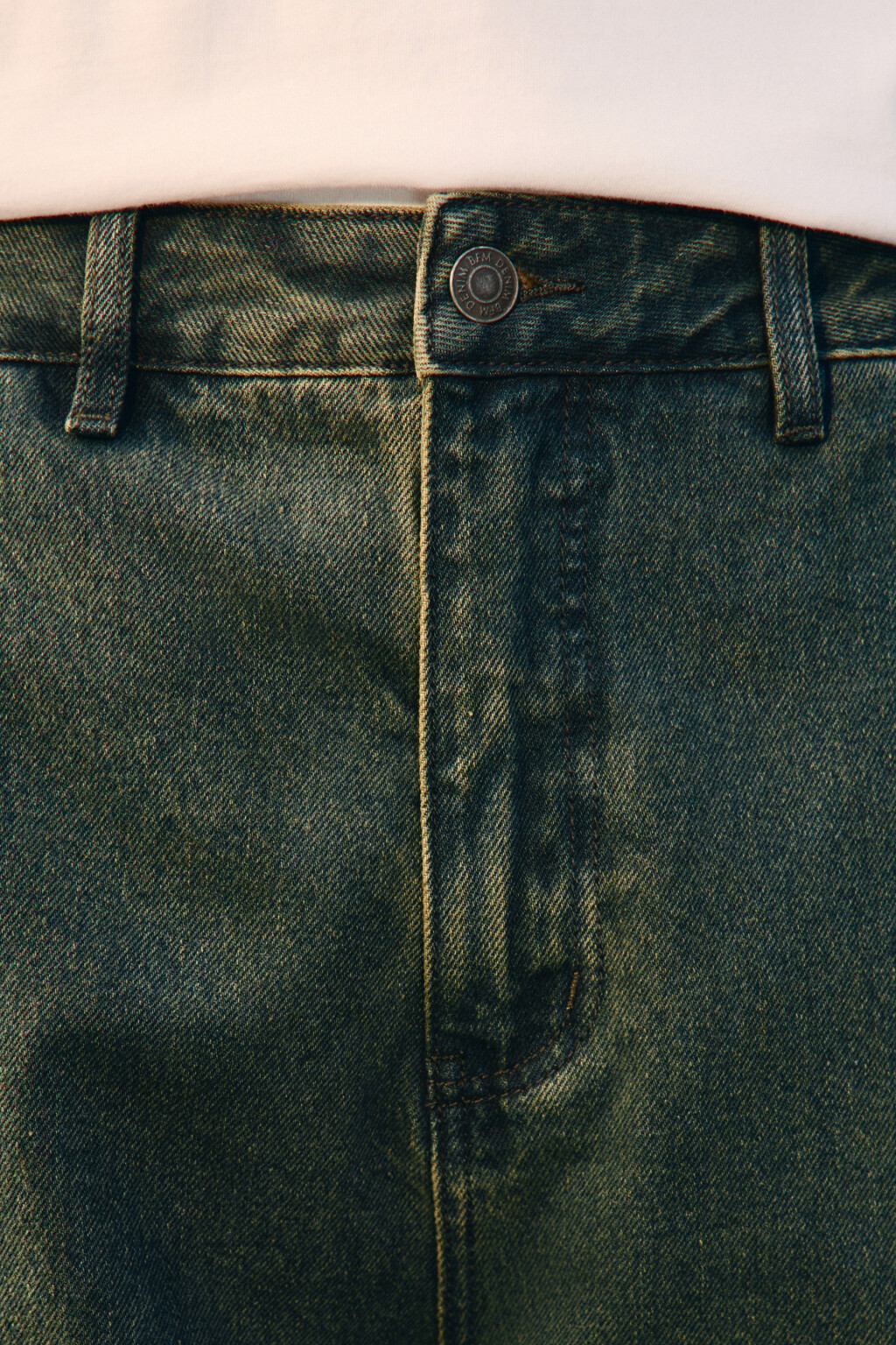 Джинсы широкие с декоративными швами - цвет коричневый - 5