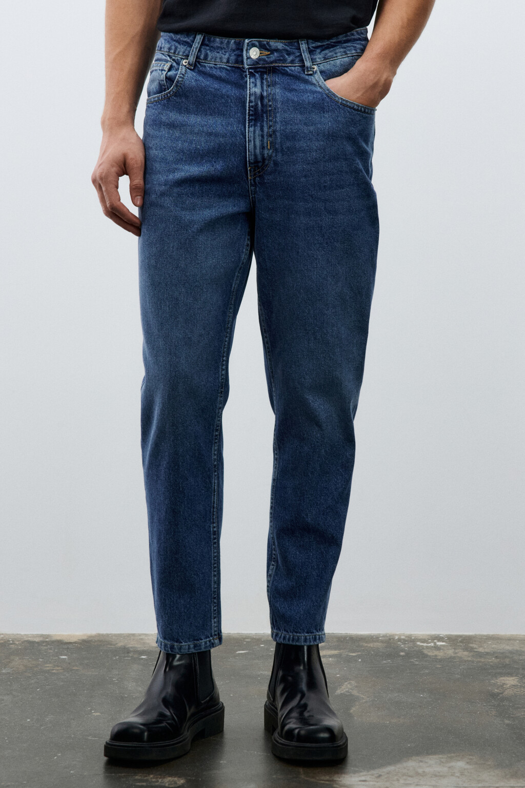 Джинсы loose fit прямые - цвет голубой - 2