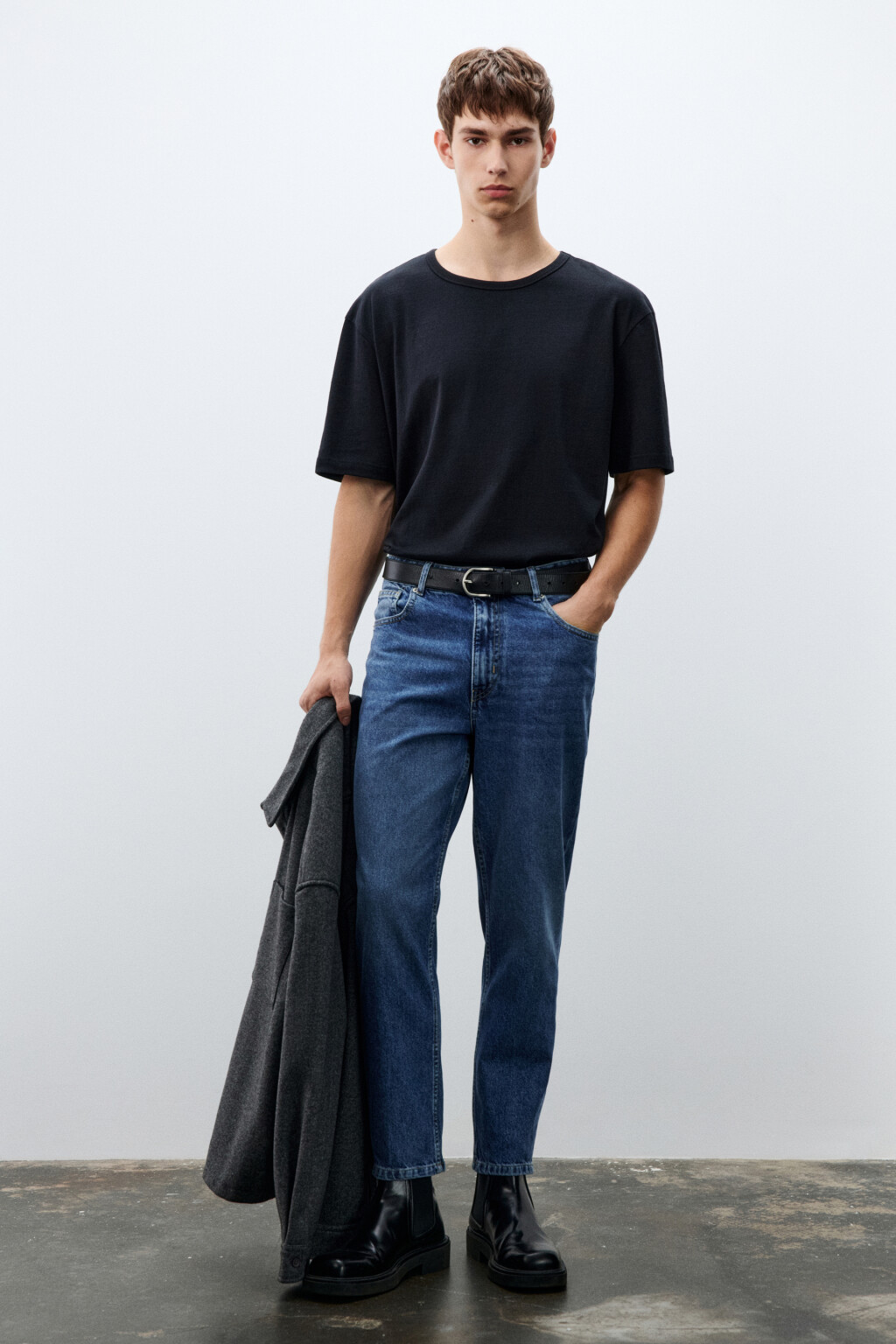 Джинсы loose fit прямые - цвет голубой - 4