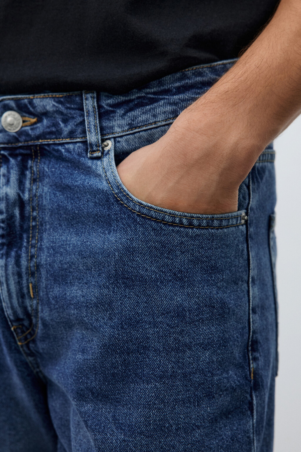 Джинсы loose fit прямые - цвет голубой - 6